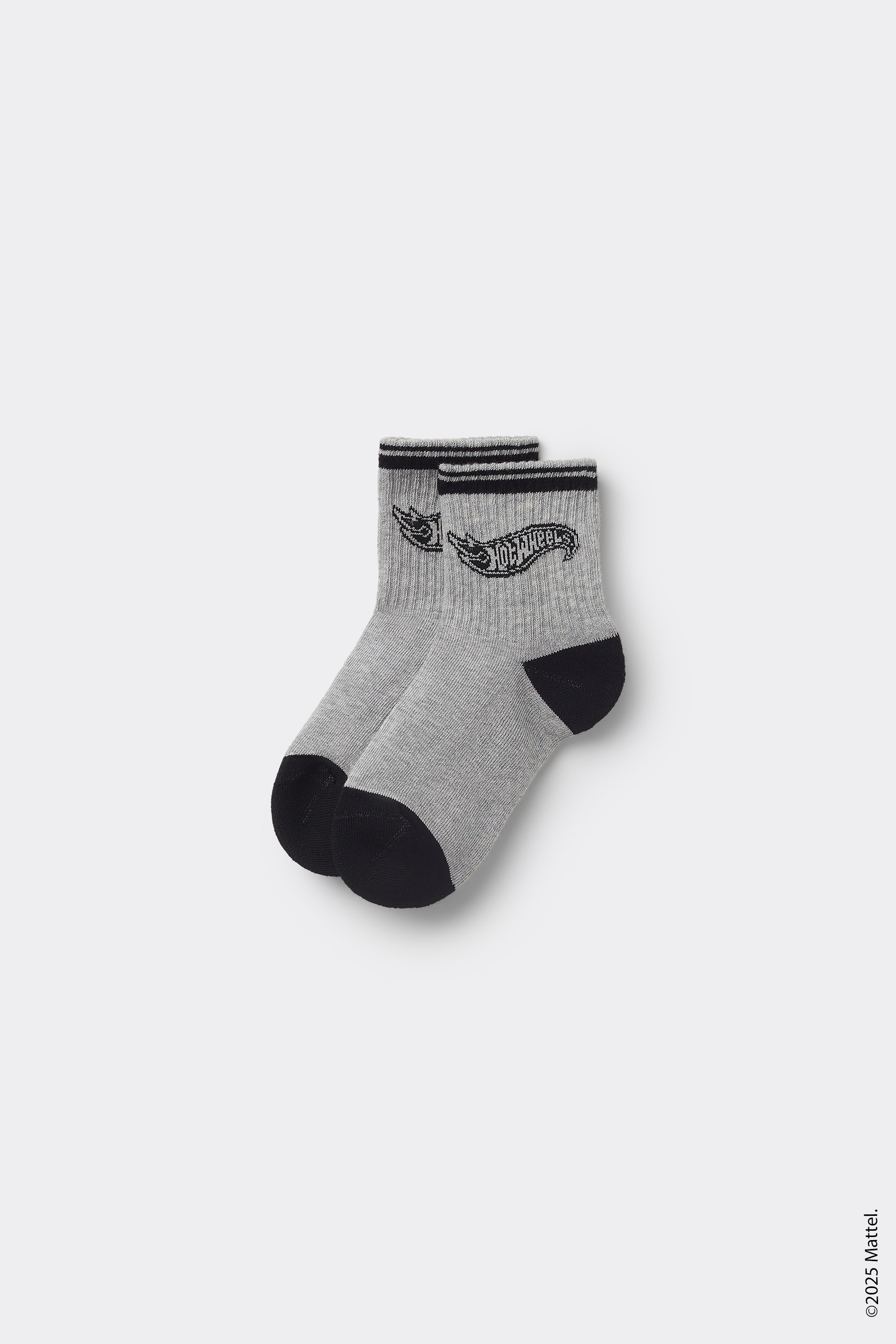 Boys&rsquo; Short Cotton Socks with Hot Wheels Print