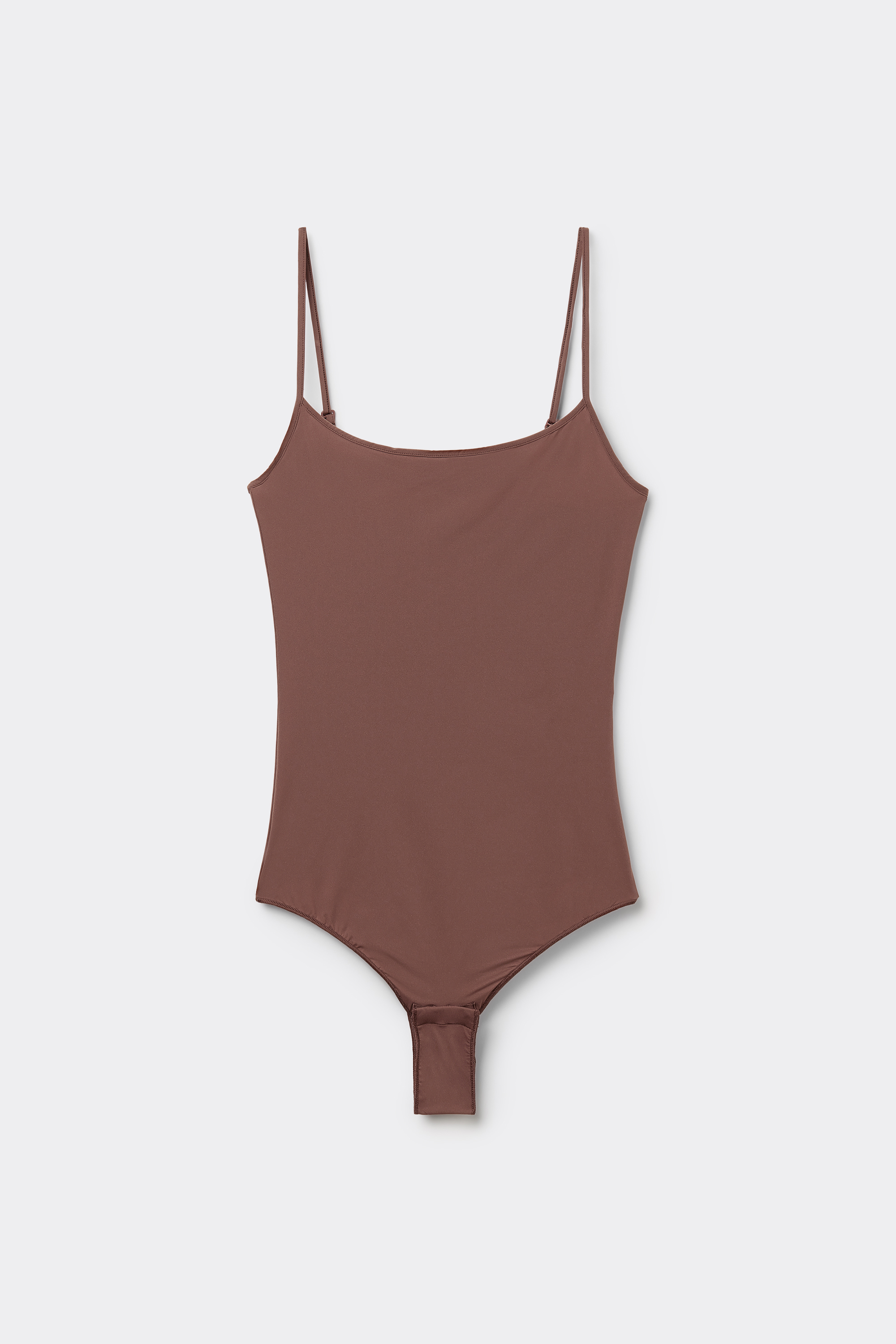 Microfiber Spaghetti Strap Bodysuit