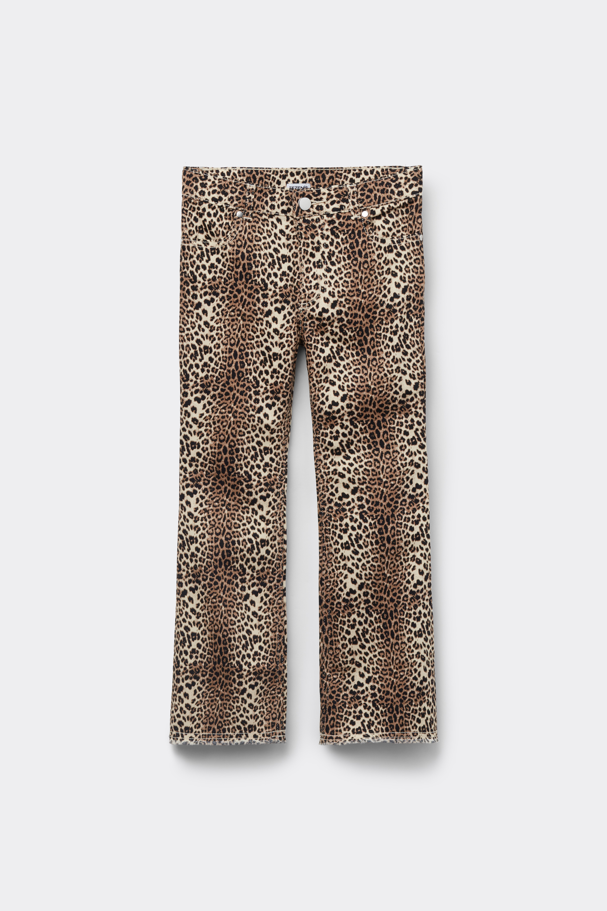 Flared Jeans with Zip and Button