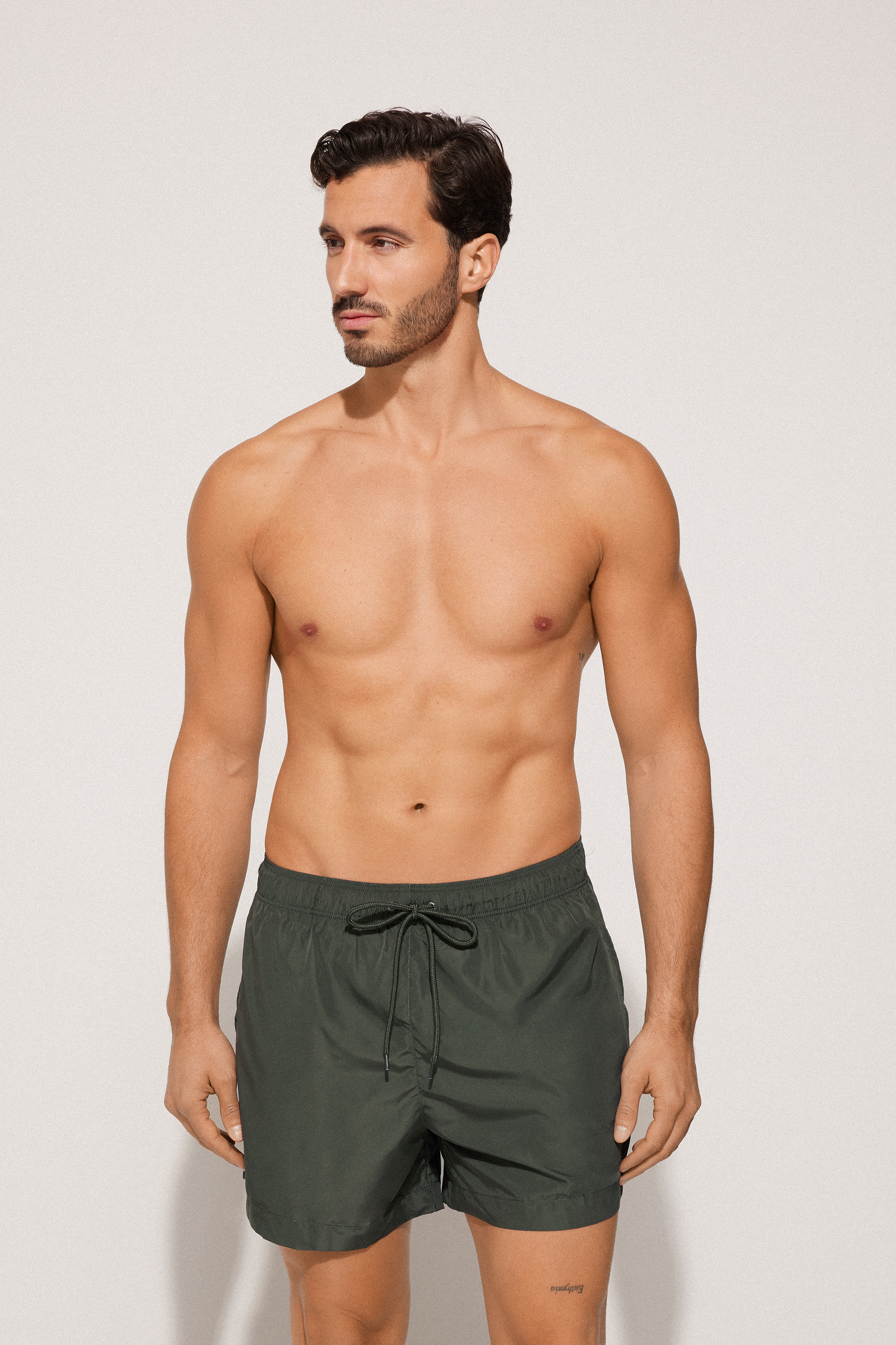 Recycled Fabric Basic Short Swim Trunks