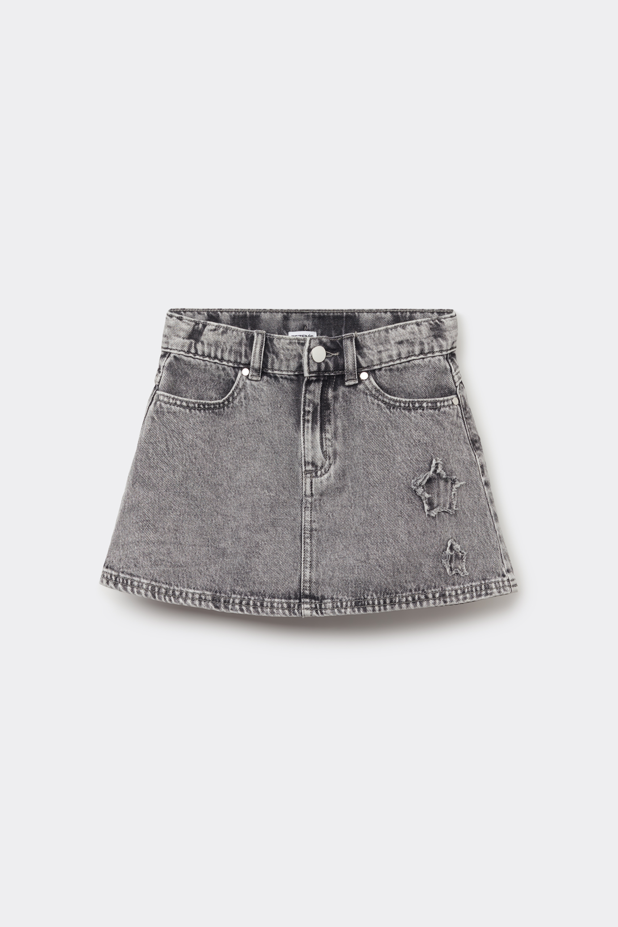 Girls&rsquo; Star Patch Denim Mini Skirt