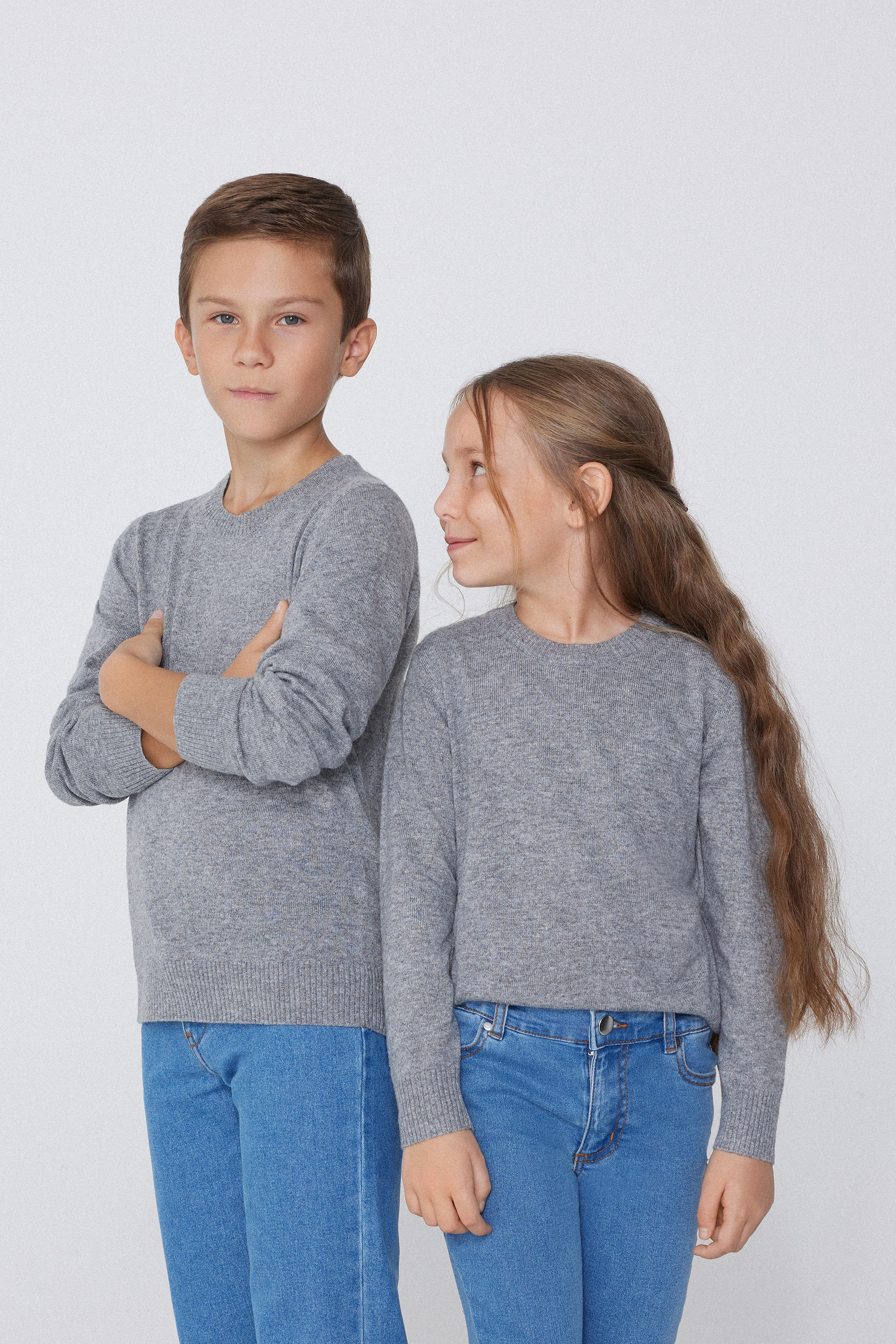 Unisex Kids&rsquo; Rounded Neck Top with Wool