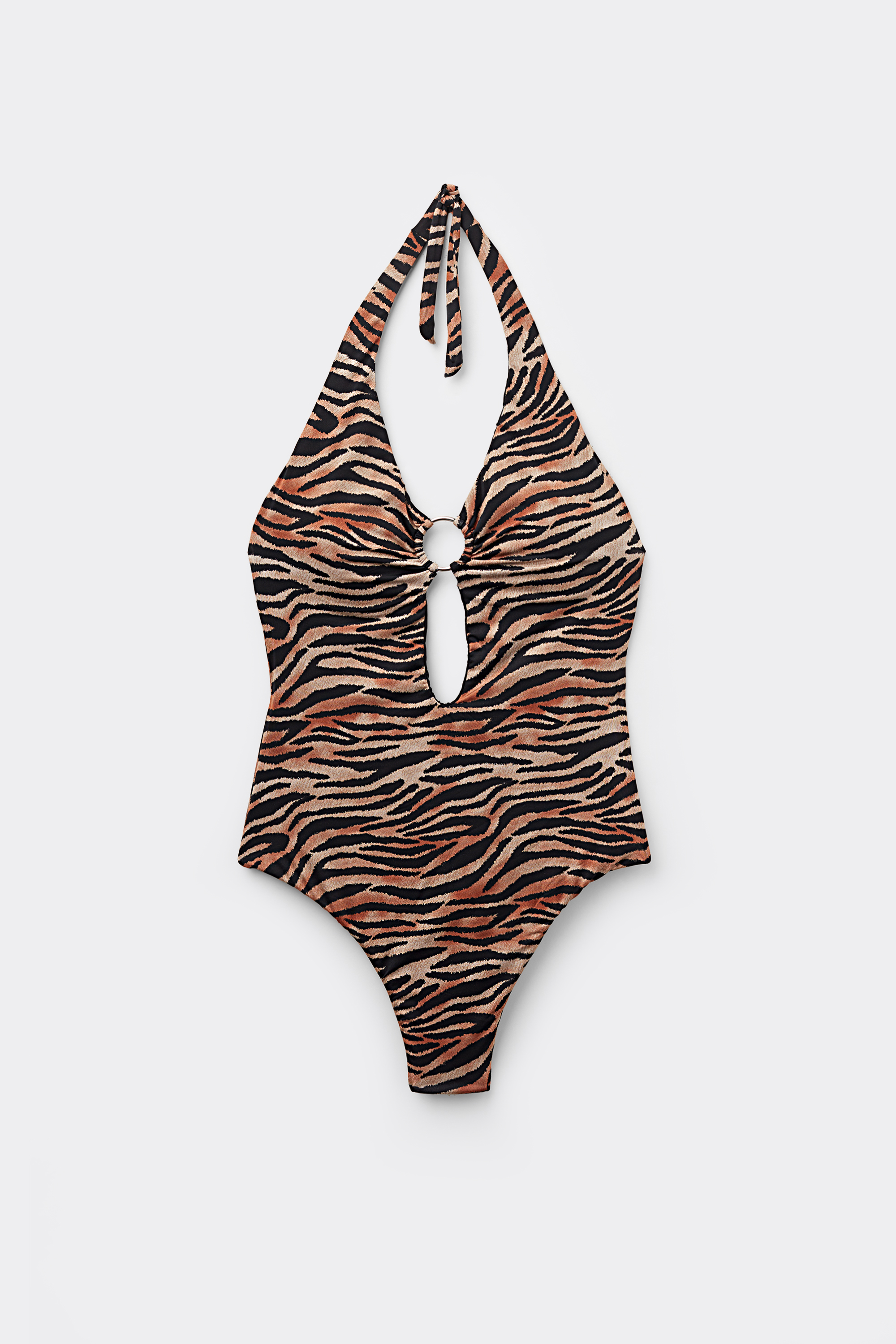 Tiger Savana Lightly Padded One-Piece Triangle Swimsuit
