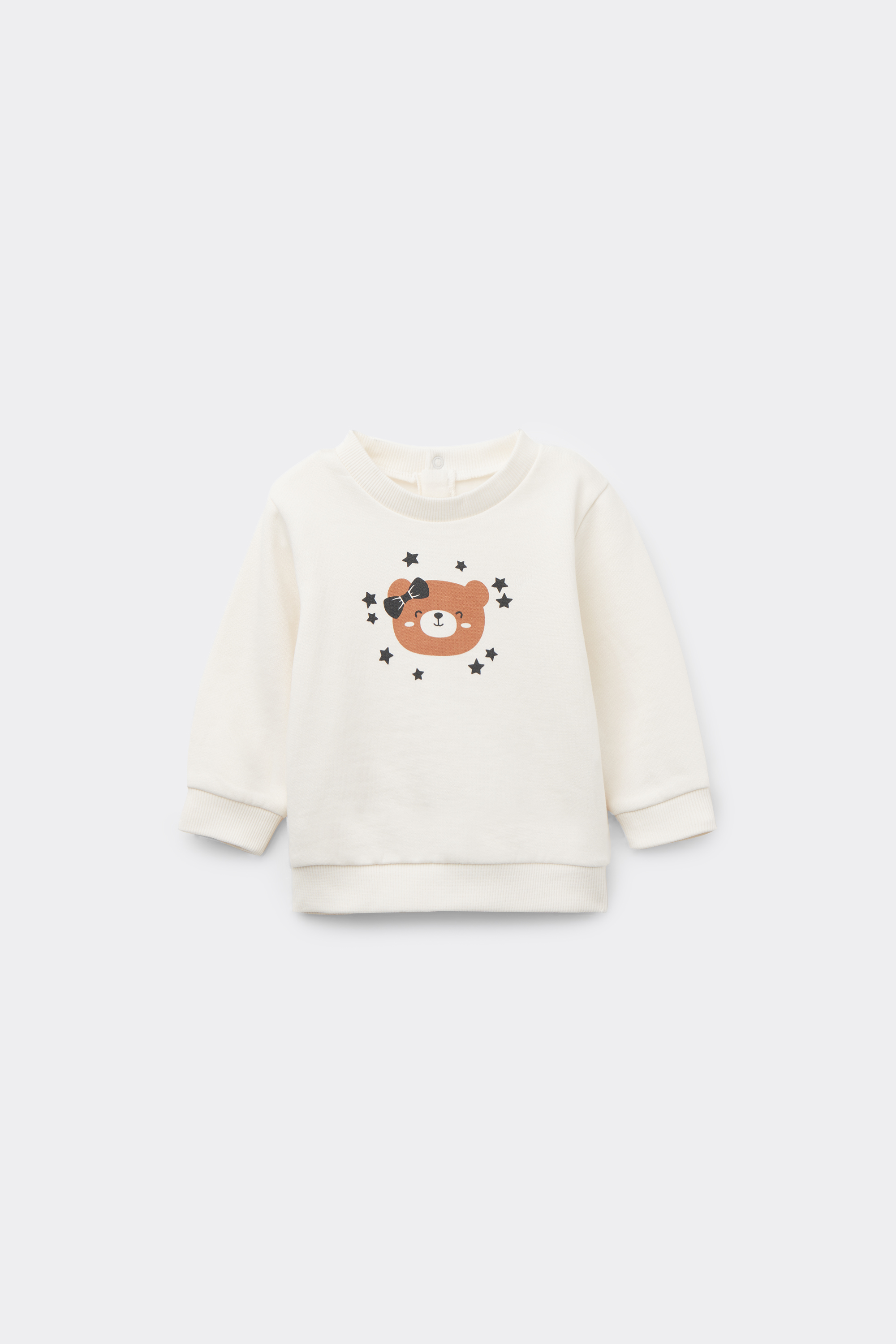 Baby Round Neck Printed Cotton Sweatshirt