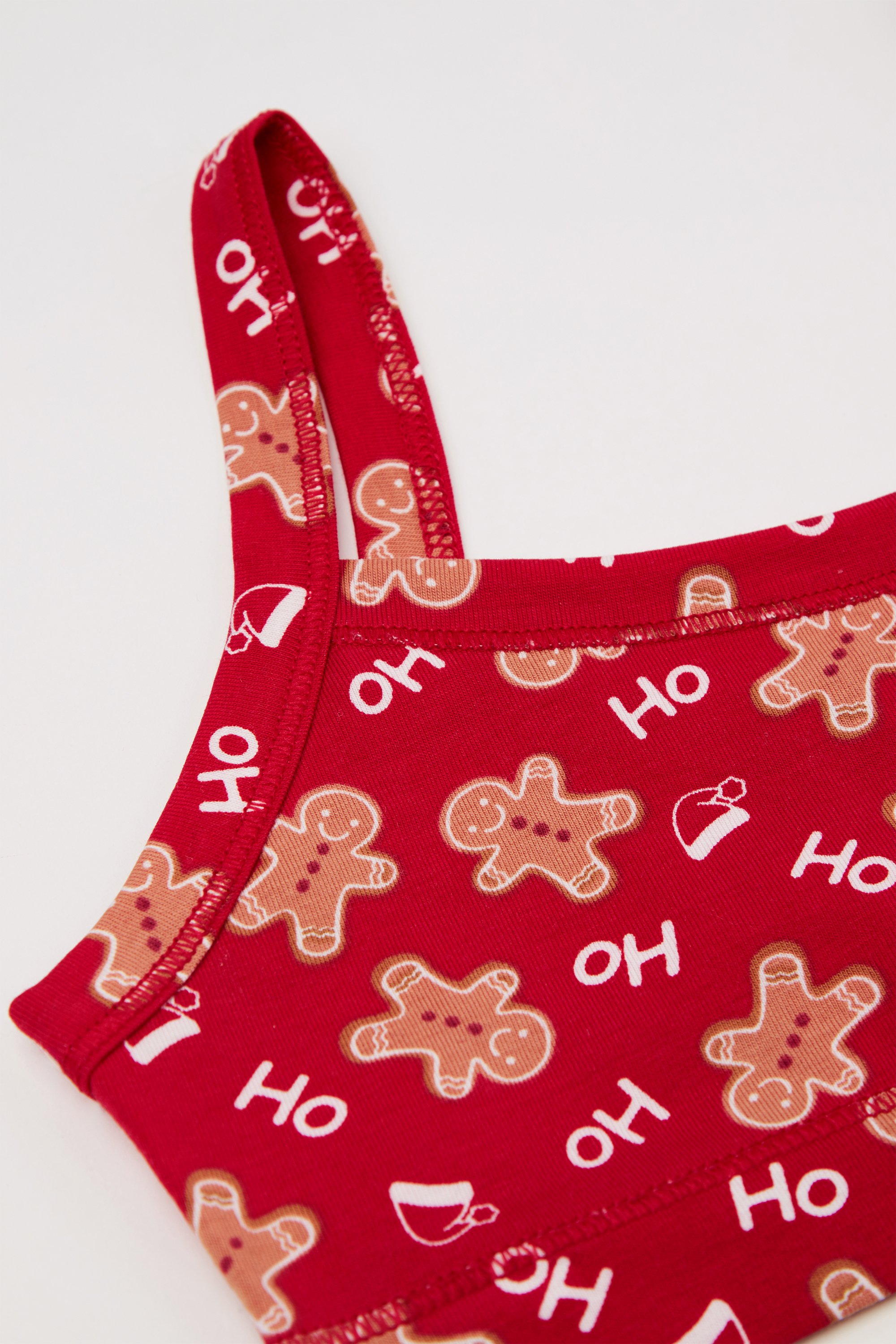 Girls&rsquo; Christmas Print Cotton Bralette