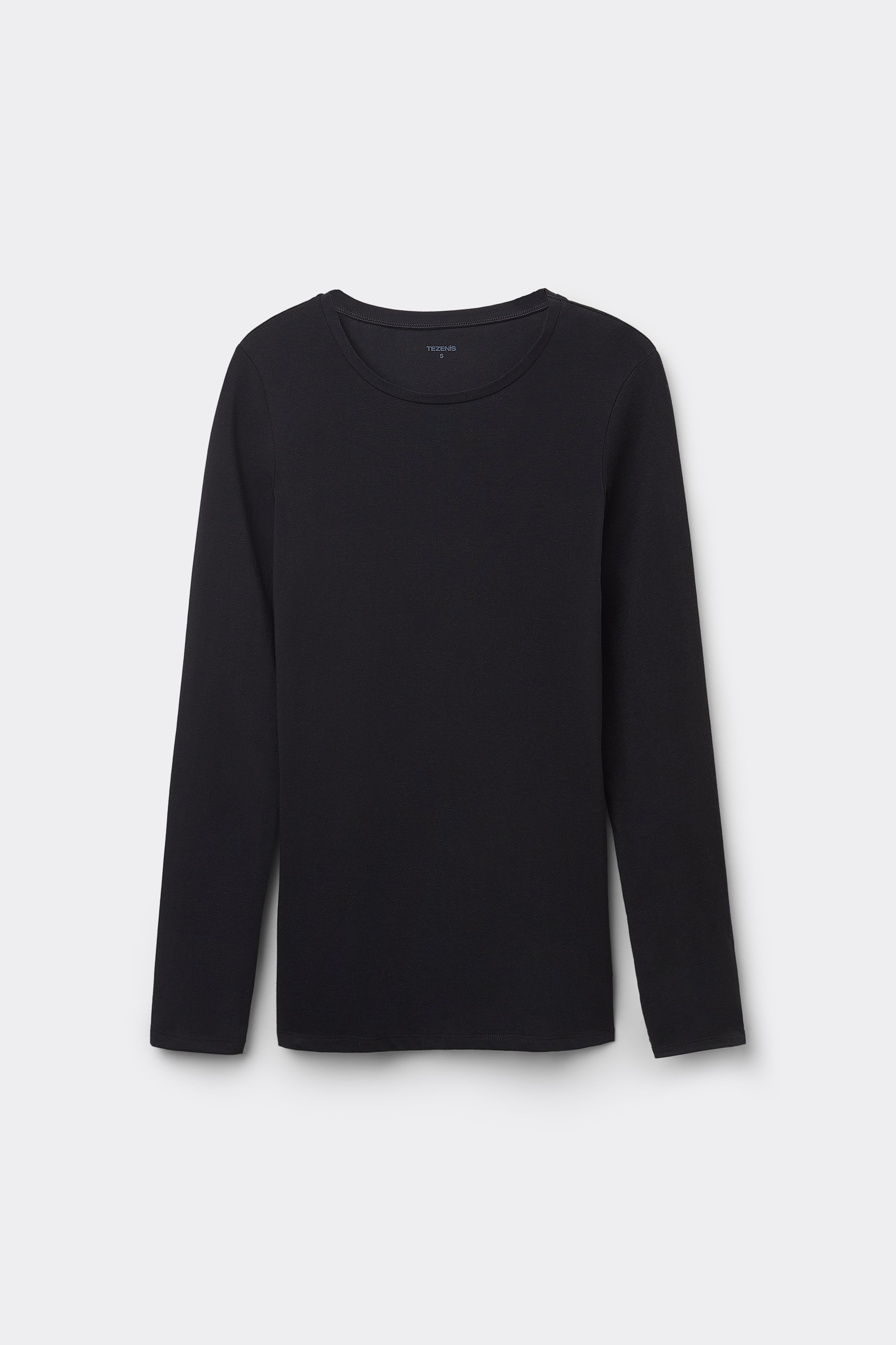 Camisola Manga Comprida Decote Redondo Algod&atilde;o Org&acirc;nico El&aacute;stico