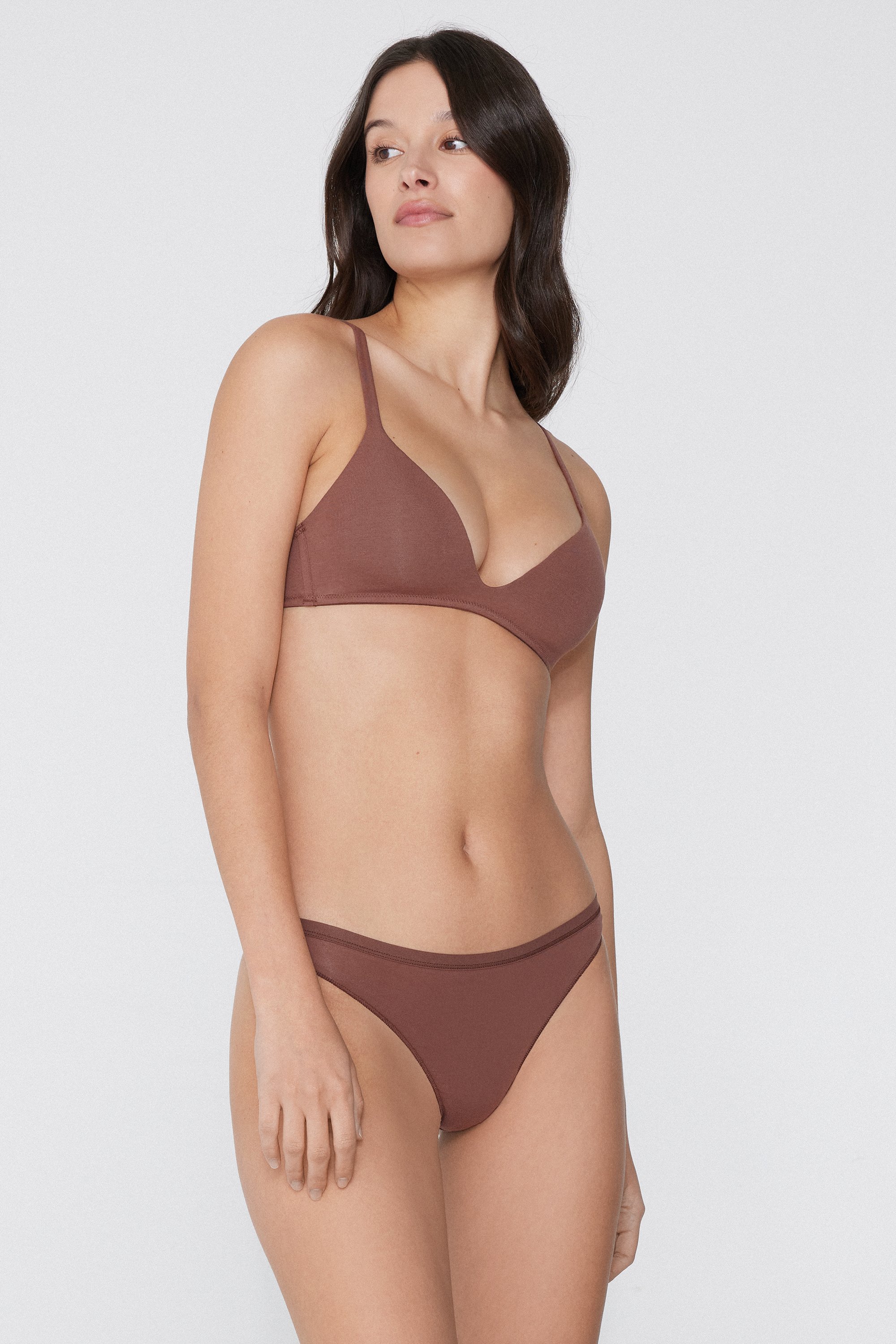 London Lightly Padded Organic Cotton Triangle Bra