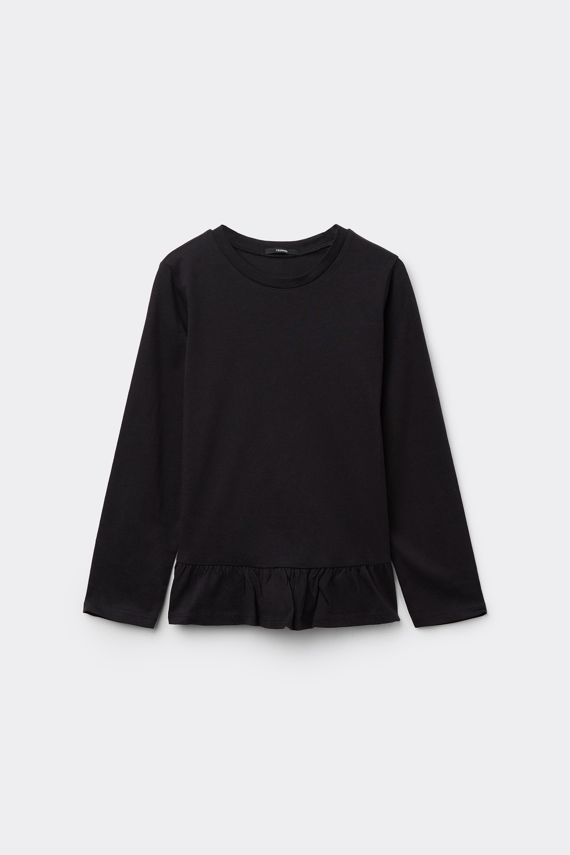 Bavlněn&eacute; Triko s Dlouh&yacute;m Ruk&aacute;vem s Vol&aacute;nem