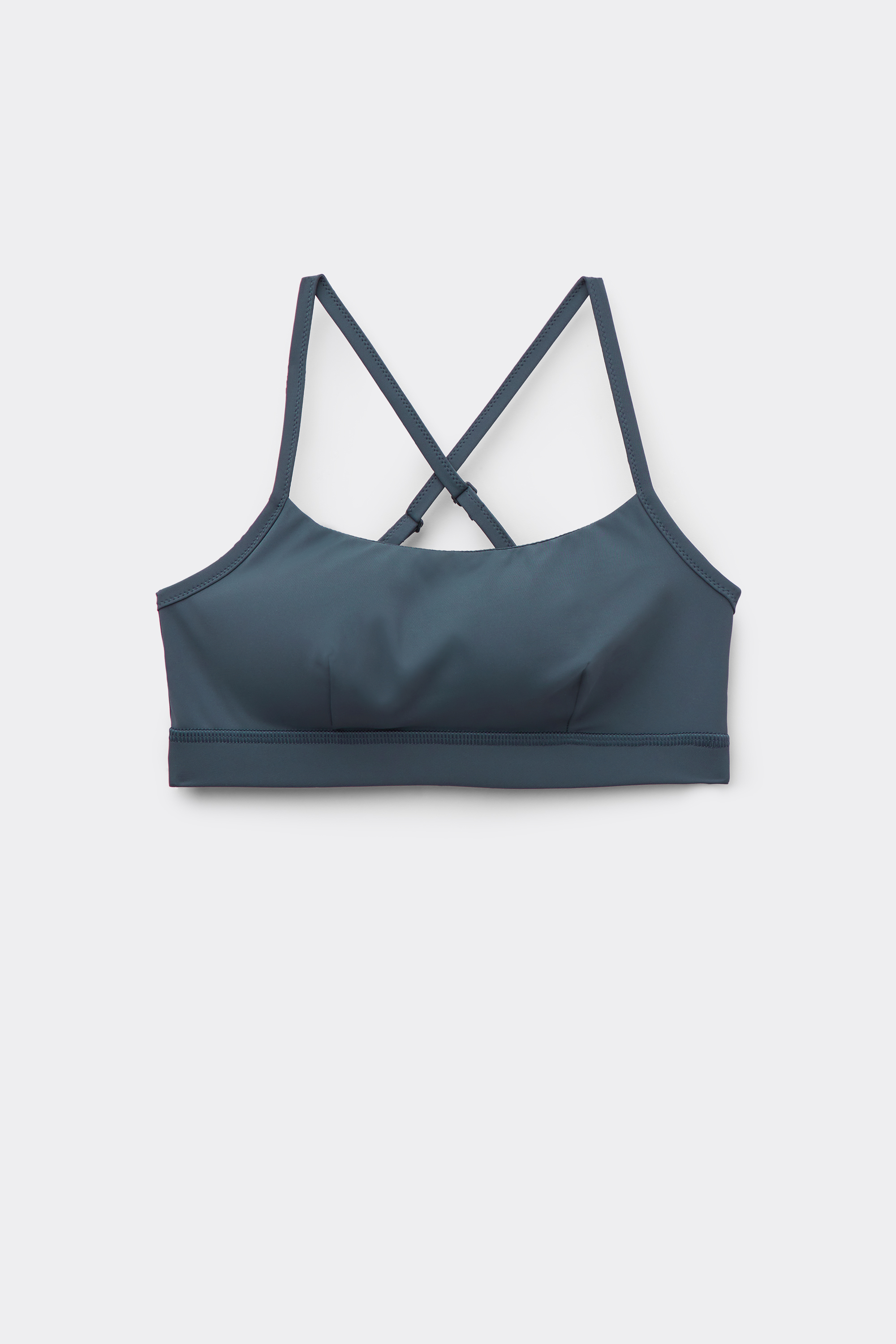Thin Strap Padded Cropped Sports Bra