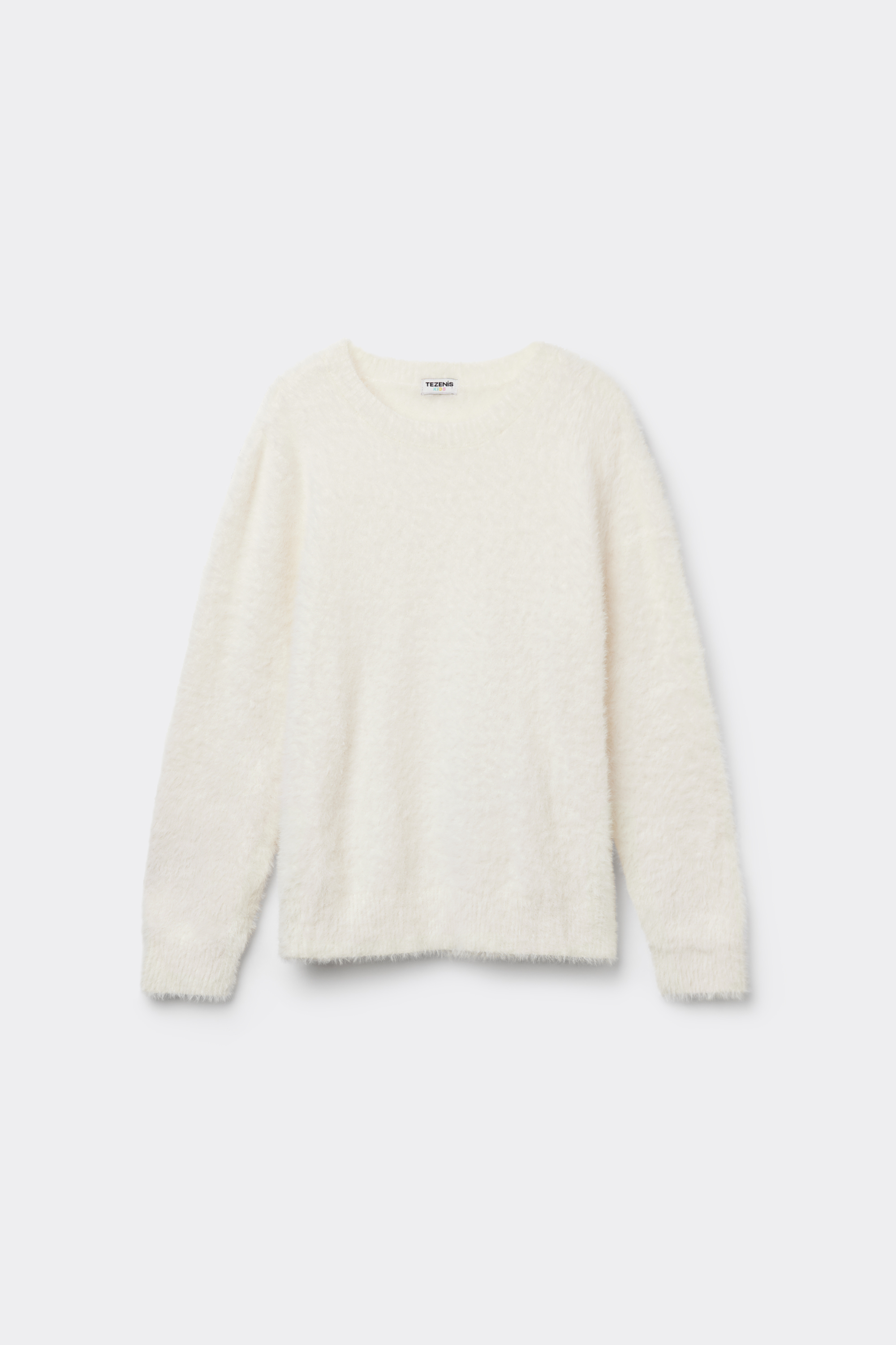 Pull Col Rond en Fourrure