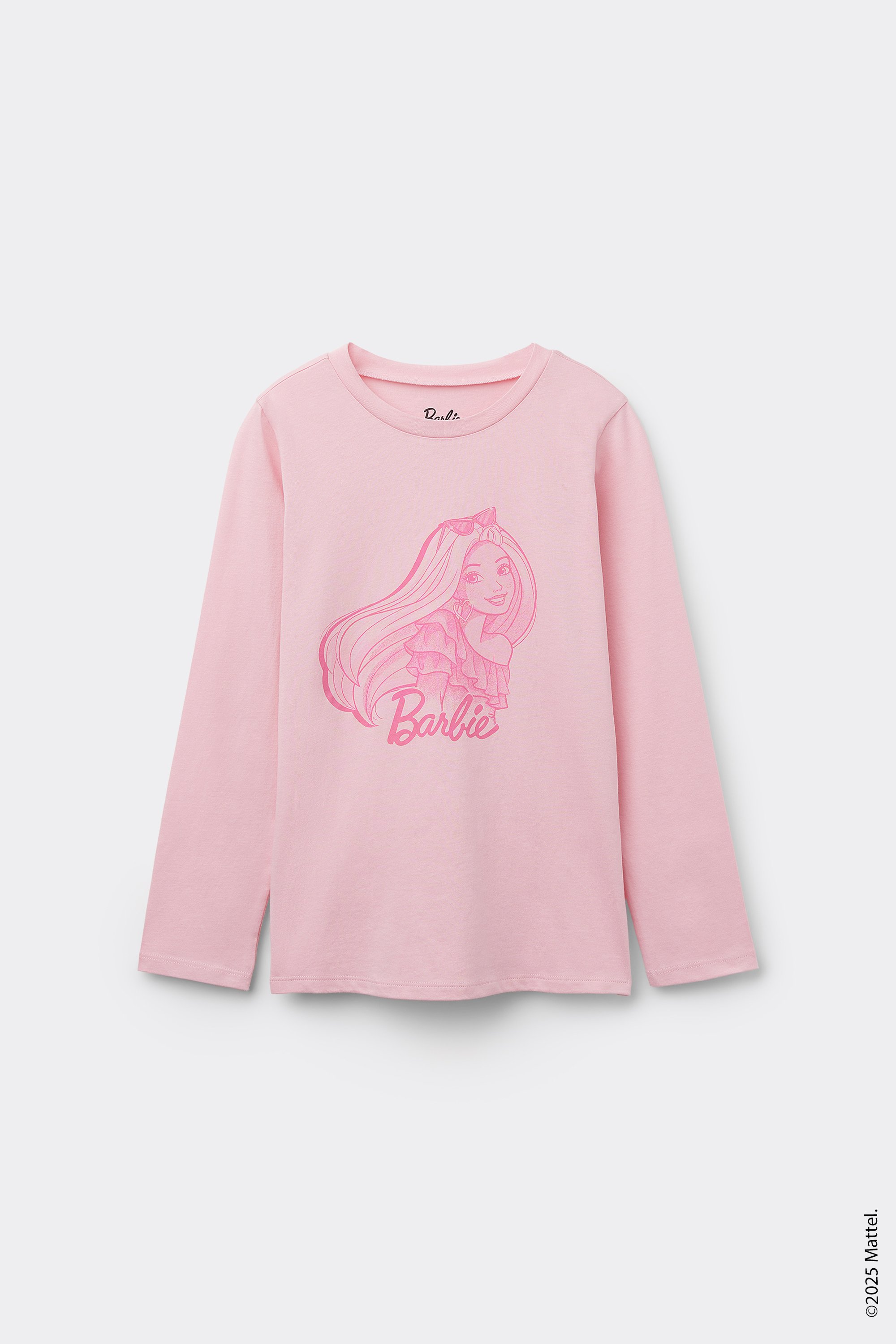 Langarmshirt aus Baumwolle mit Barbie-Print f&uuml;r M&auml;dchen