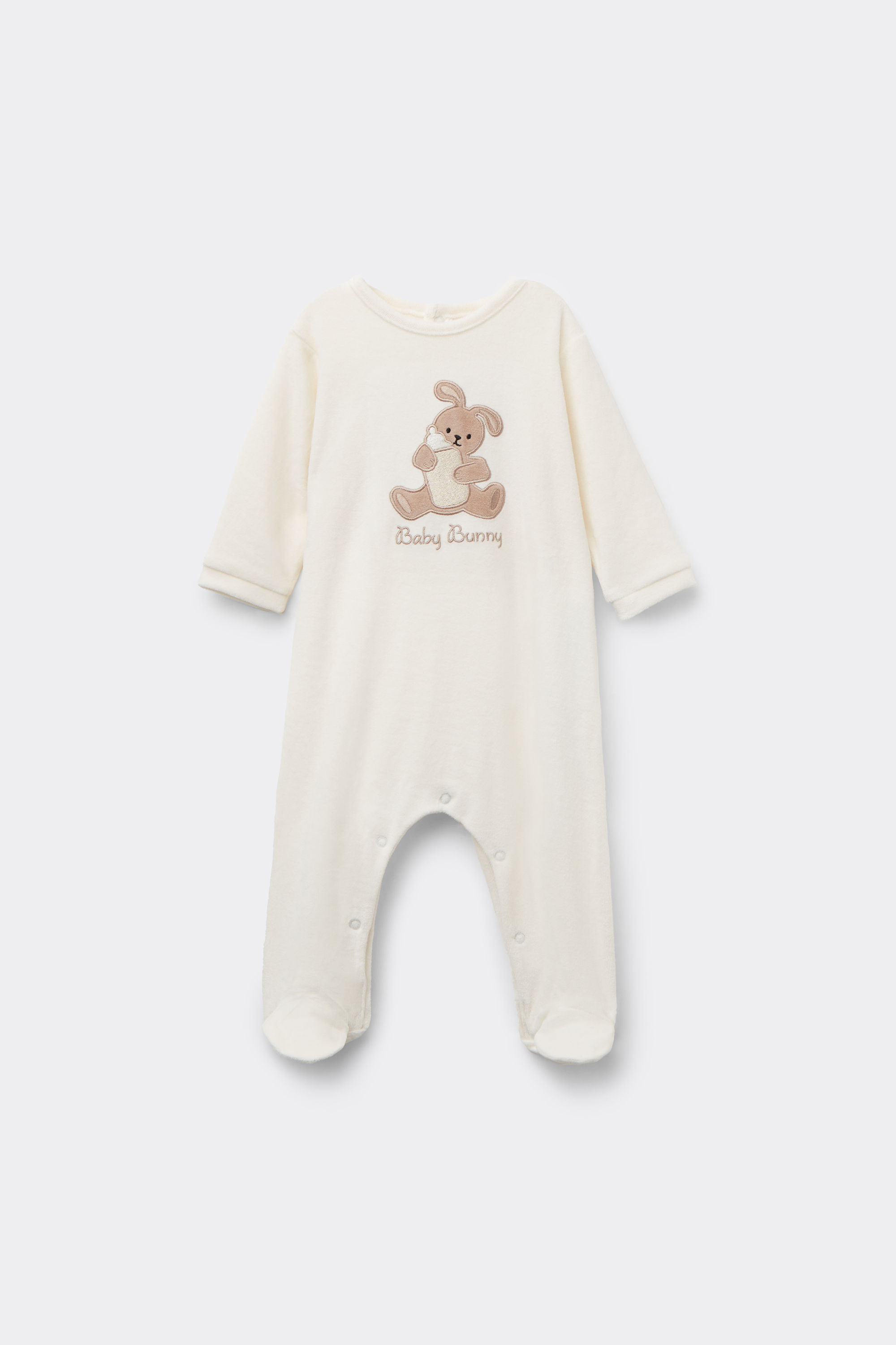 Baby Cotton Chenille Playsuit with Feet