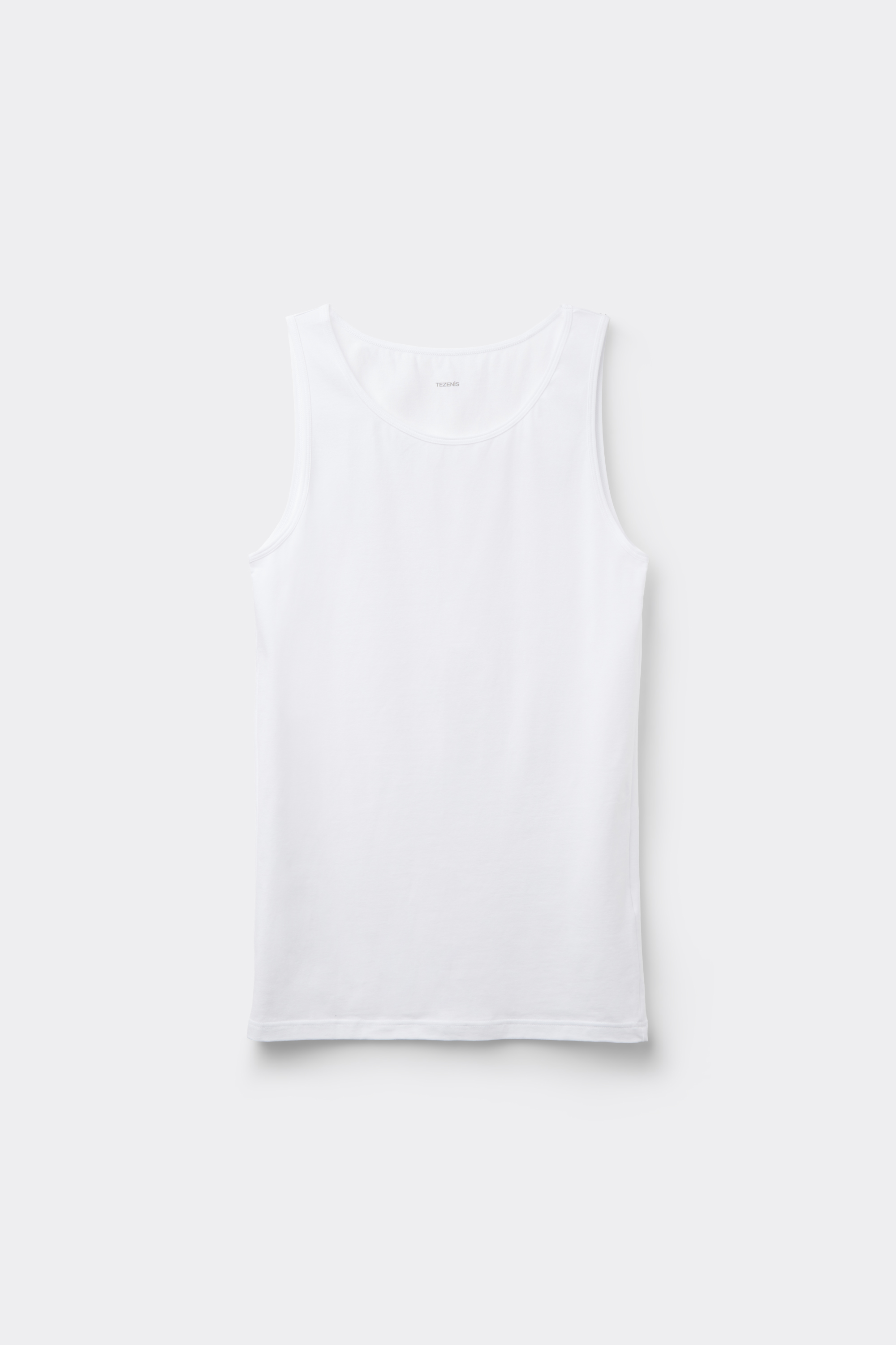 Stretch Cotton Vest with Wide Shoulder Straps