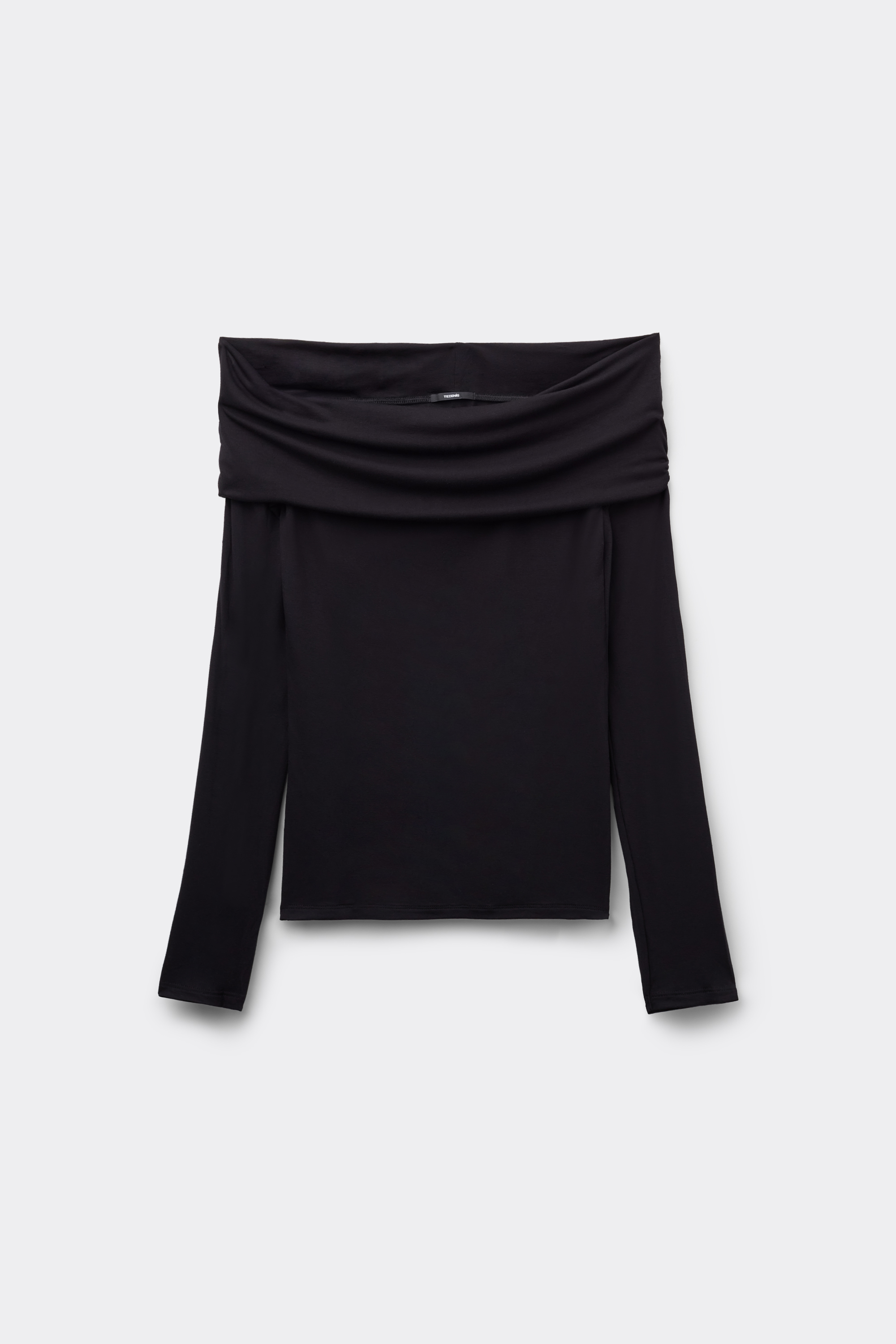 Off-Shoulder Long Sleeve Viscose Top