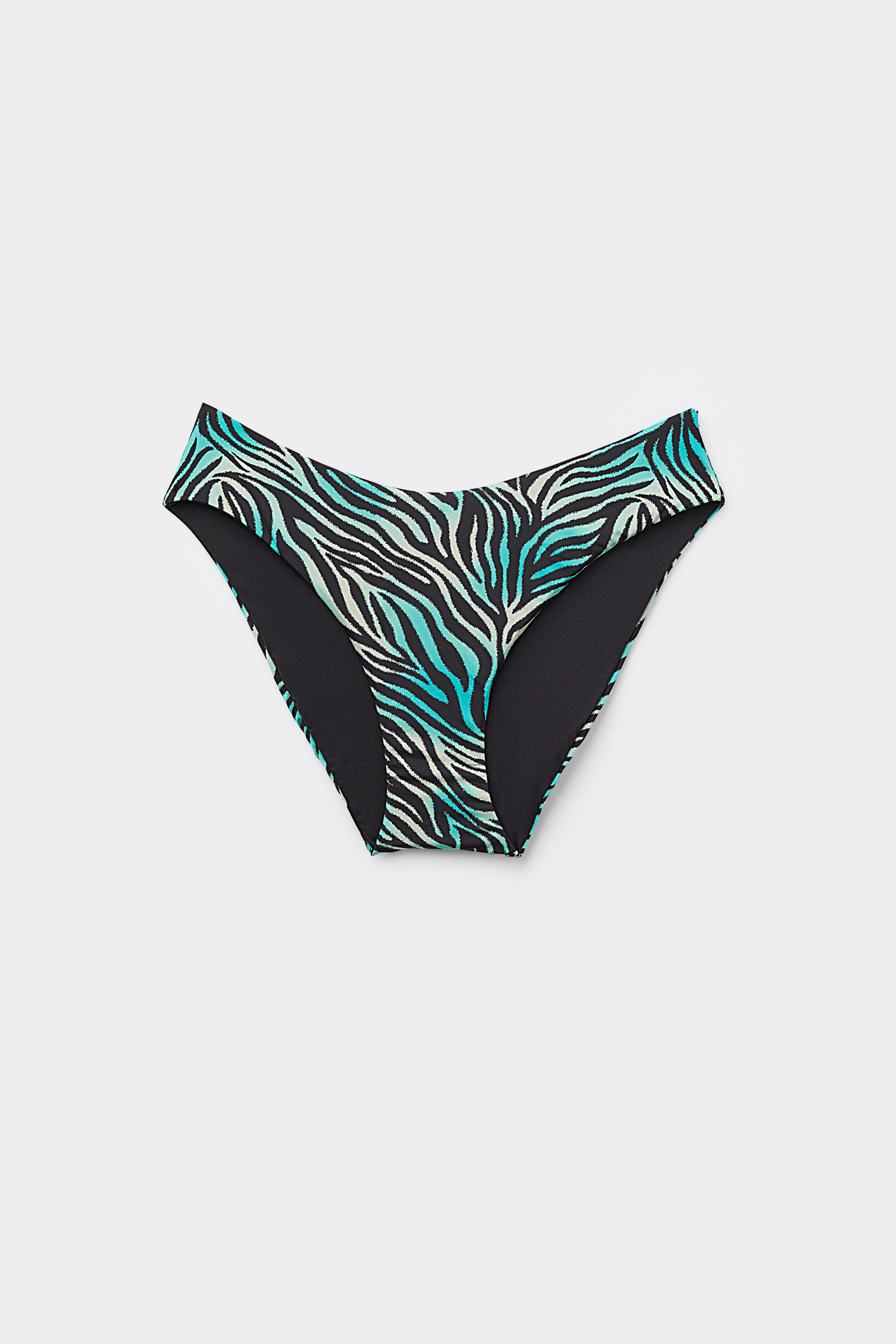 Colorful Zebra High-Leg Bikini Bottoms