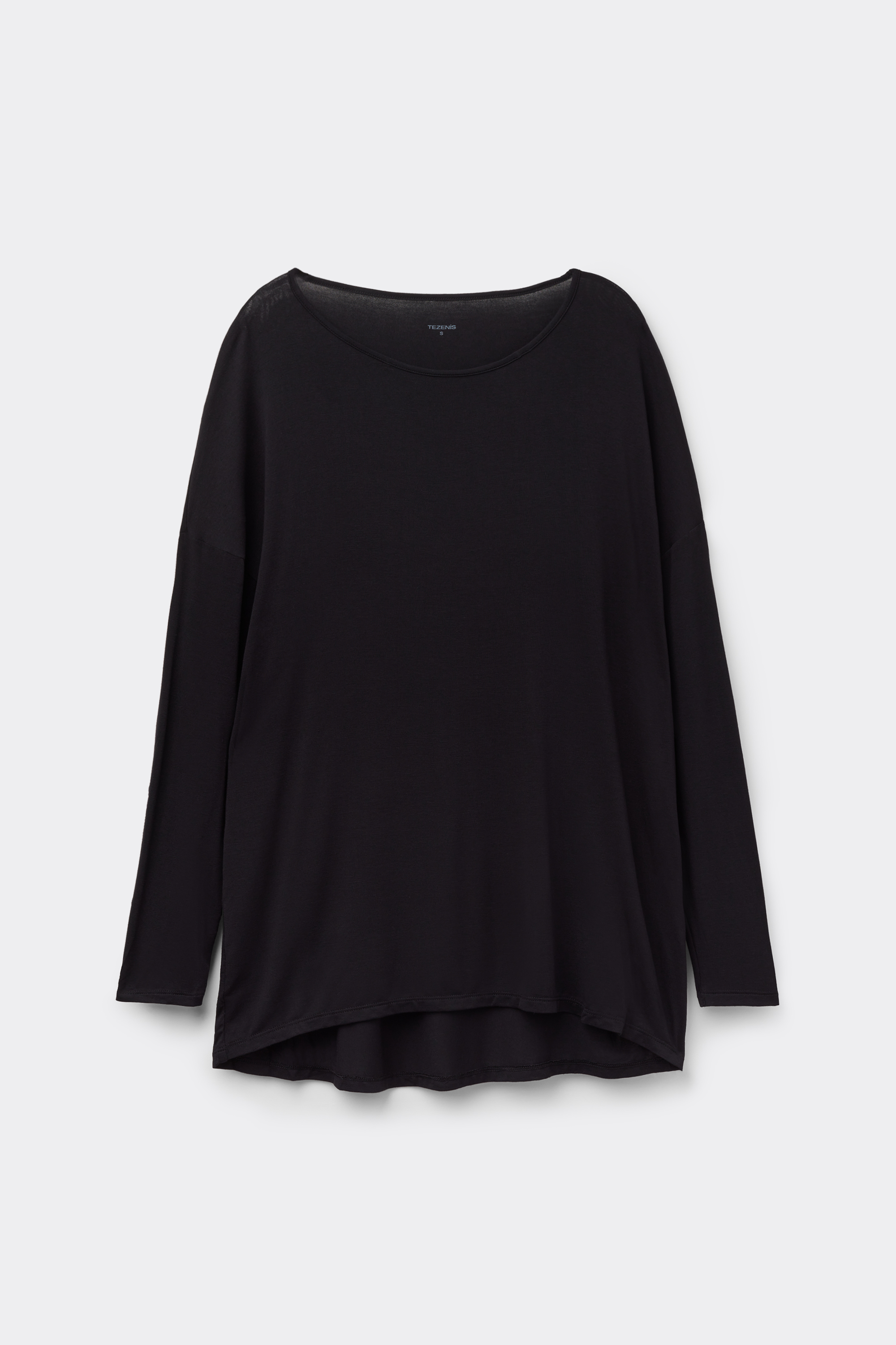 Maxi-Shirt mit langen &Auml;rmeln aus leichter Viskose