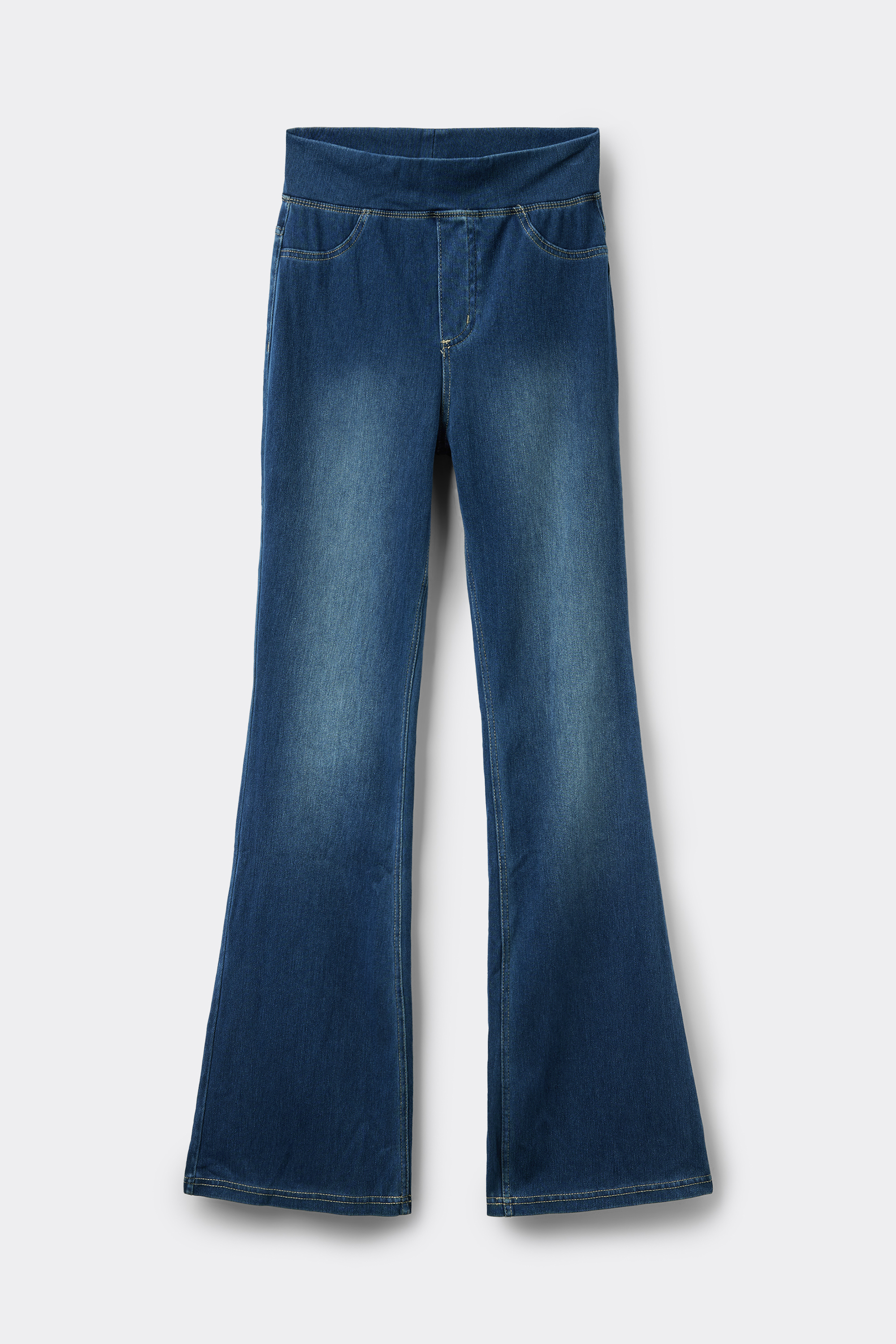 Soft Flex Denim Flare Pants