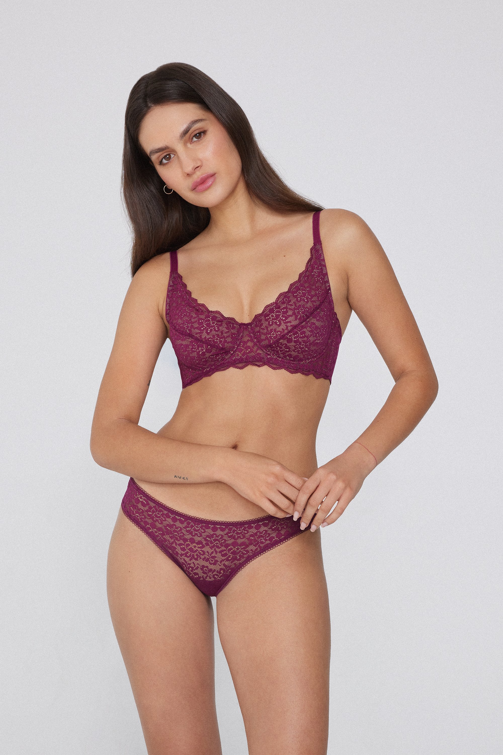Paris Recycled Lace Unpadded Balconette Bra