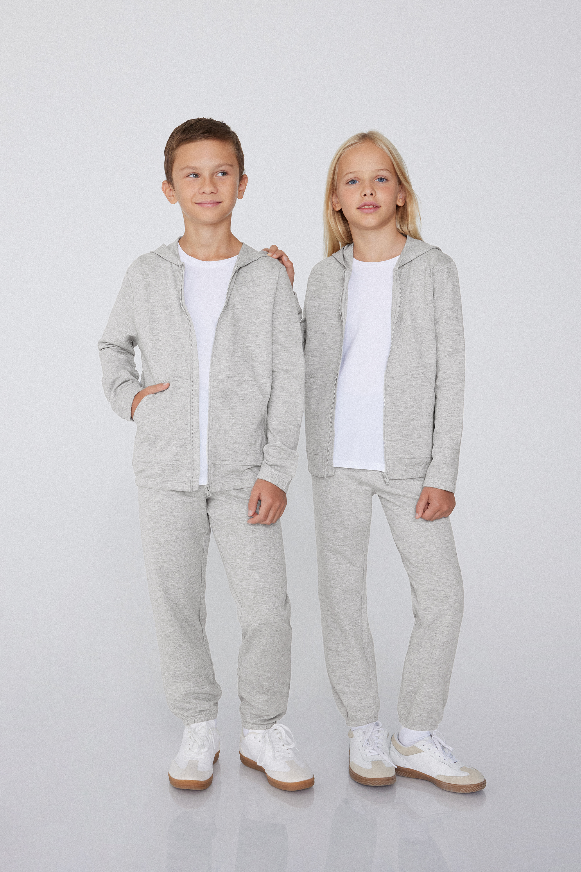 Бавовняний Дитячий Світшот Унісекс на Блискавці з Капюшоном