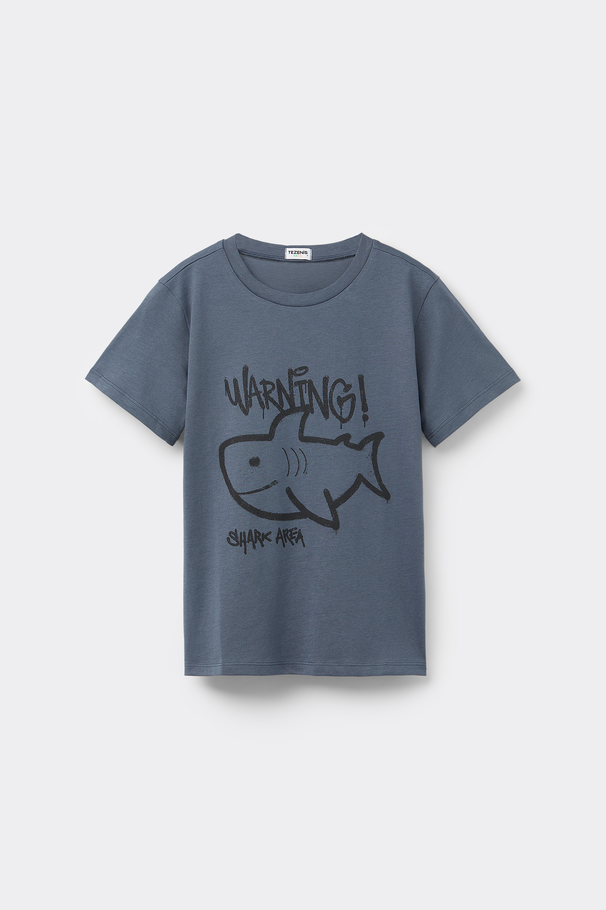 Round-Neck Printed Cotton Top