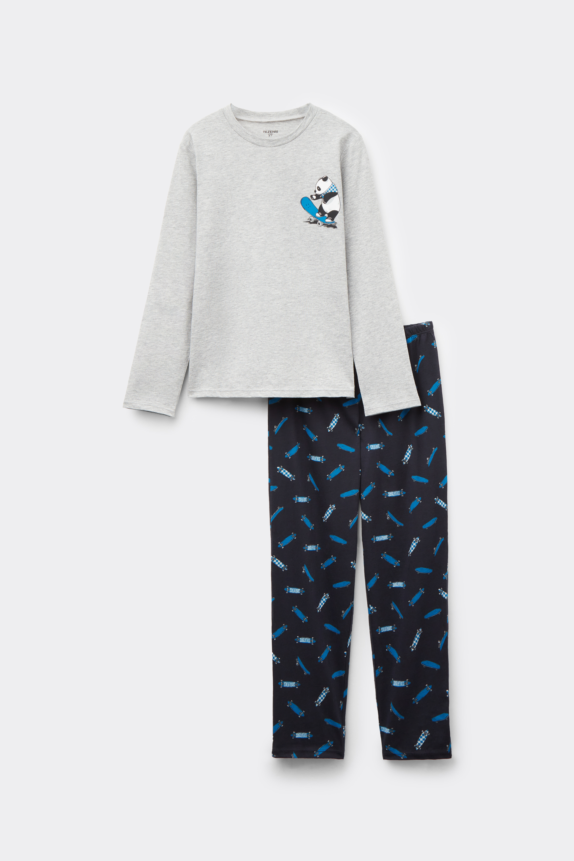 Pijama Largo Algod&oacute;n Ni&ntilde;o Estampado Panda