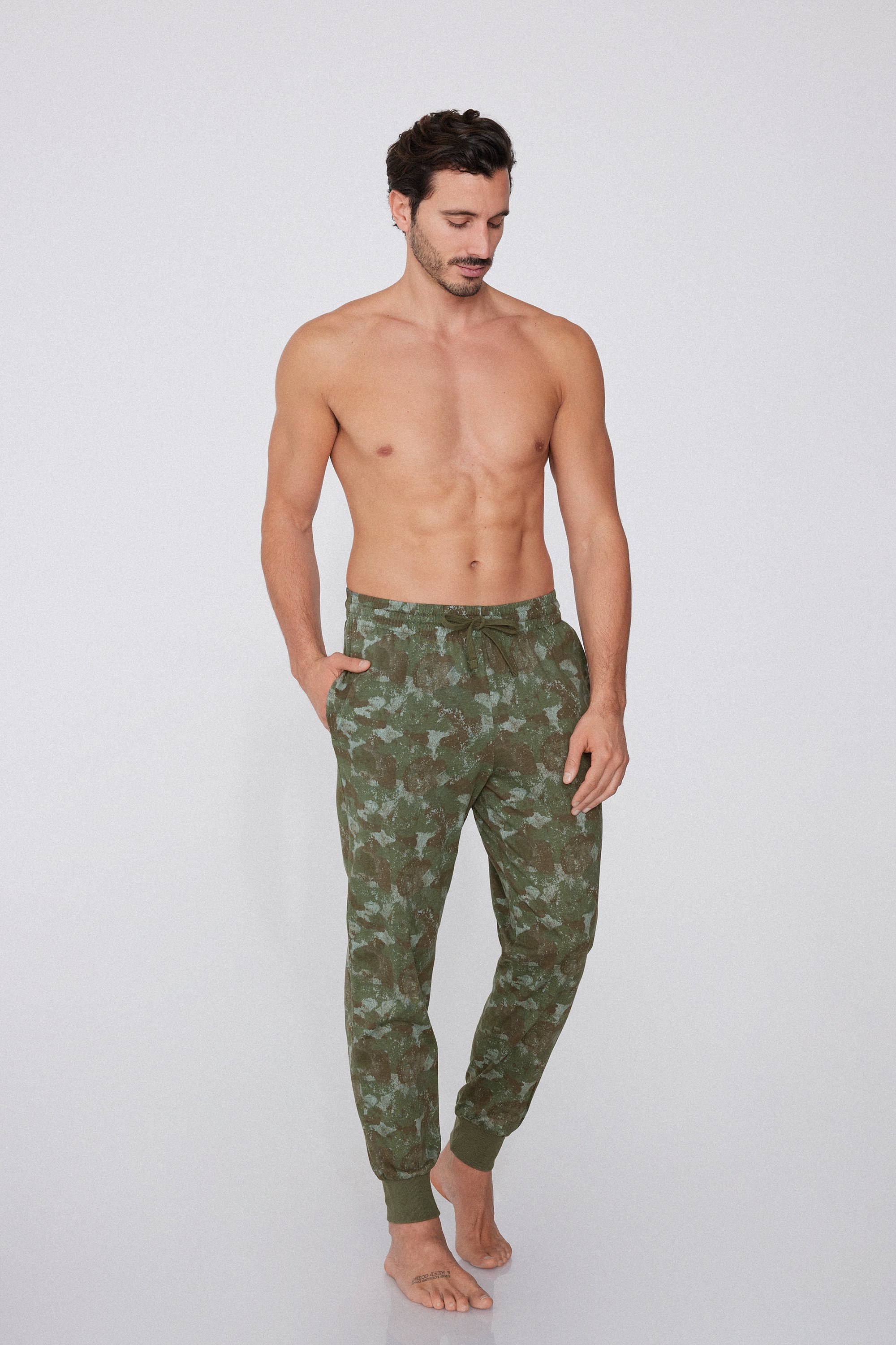 Long Cuffed Cotton Trousers