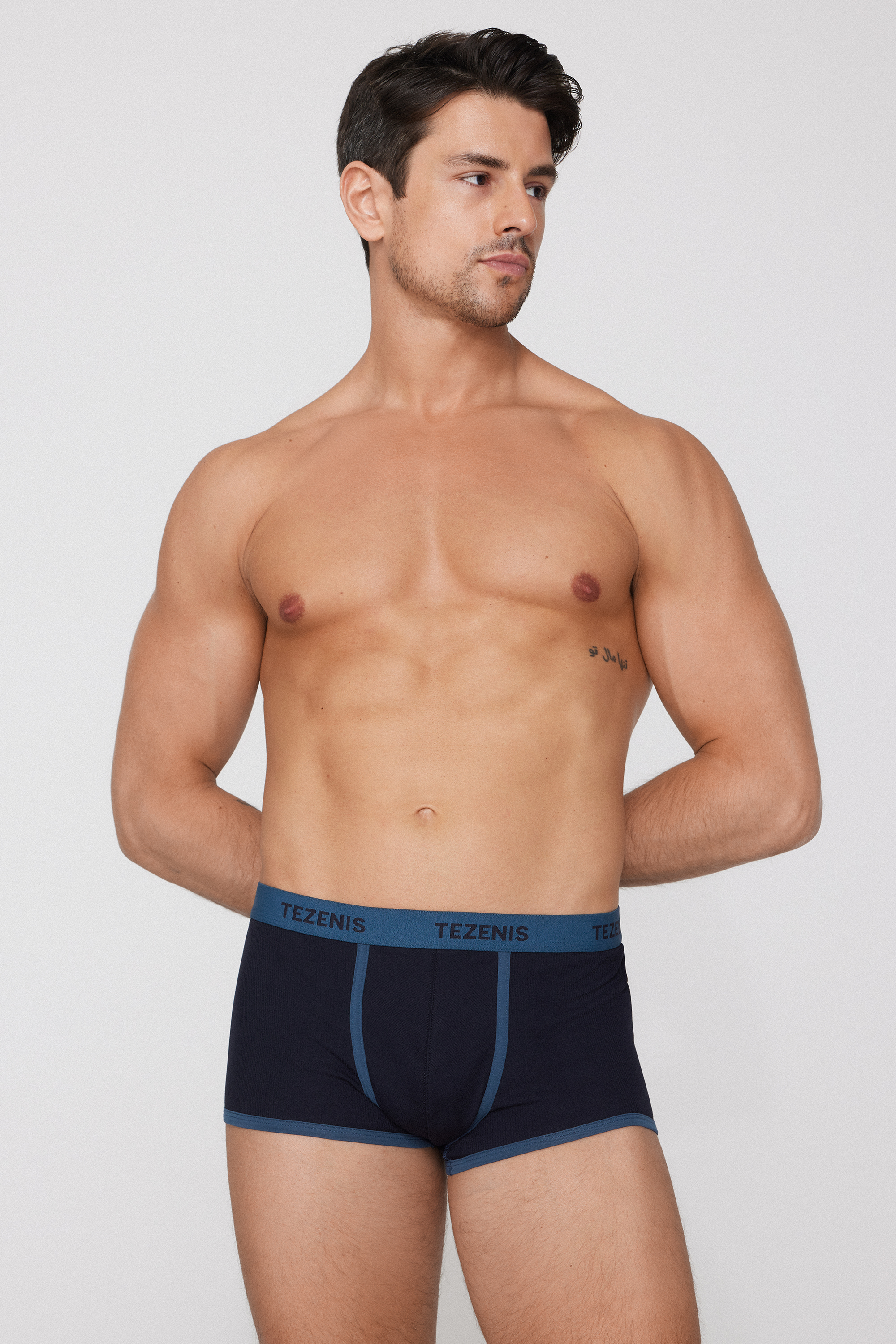 B&oacute;xer Canal&eacute; Algod&oacute;n con El&aacute;stico con Logo