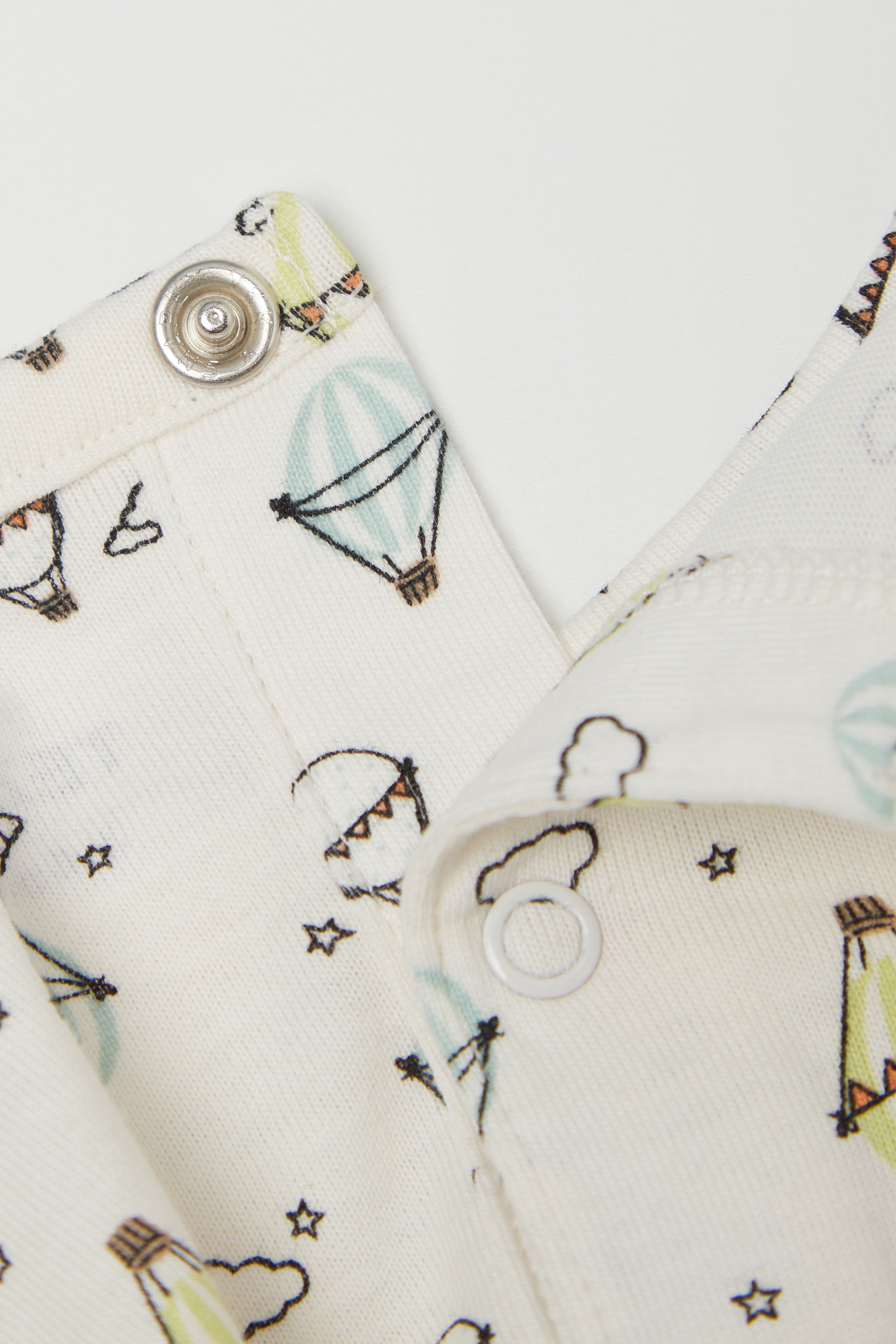 Baby Pure Cotton Playsuit with Long Sleeves and Feet