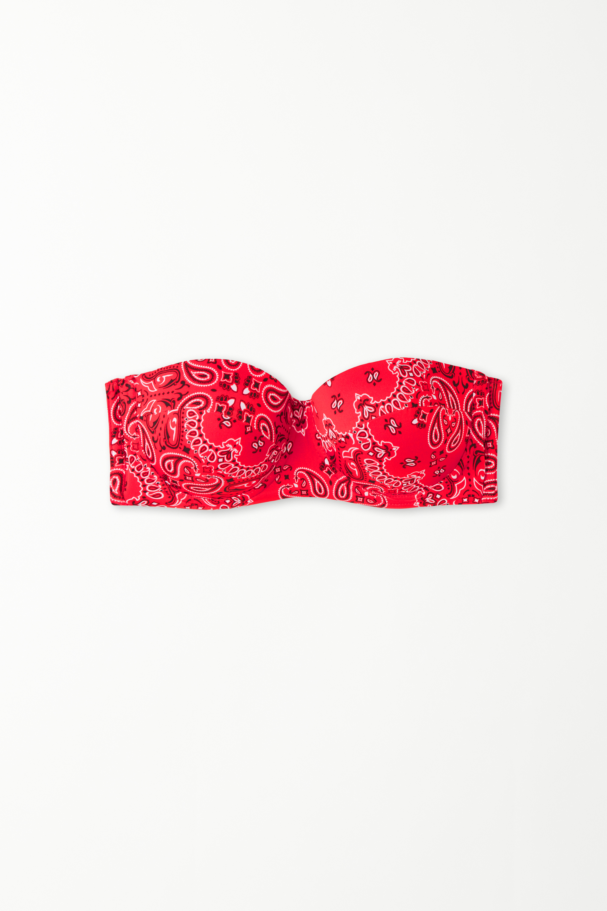 Red Bandana Family Padded Bandeau Bikini Top