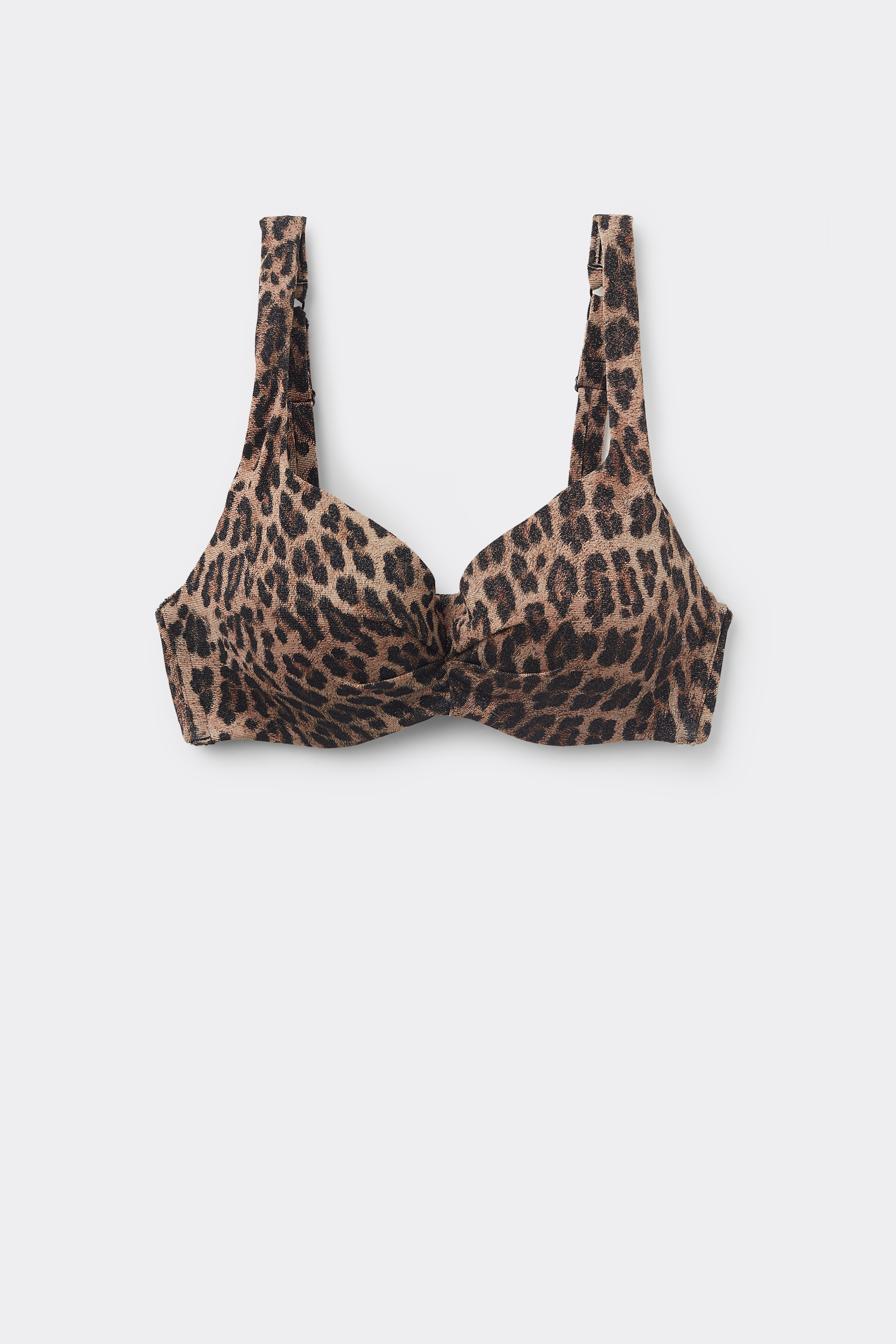 Bright Leopard Lightly Padded Balconette Bikini Top