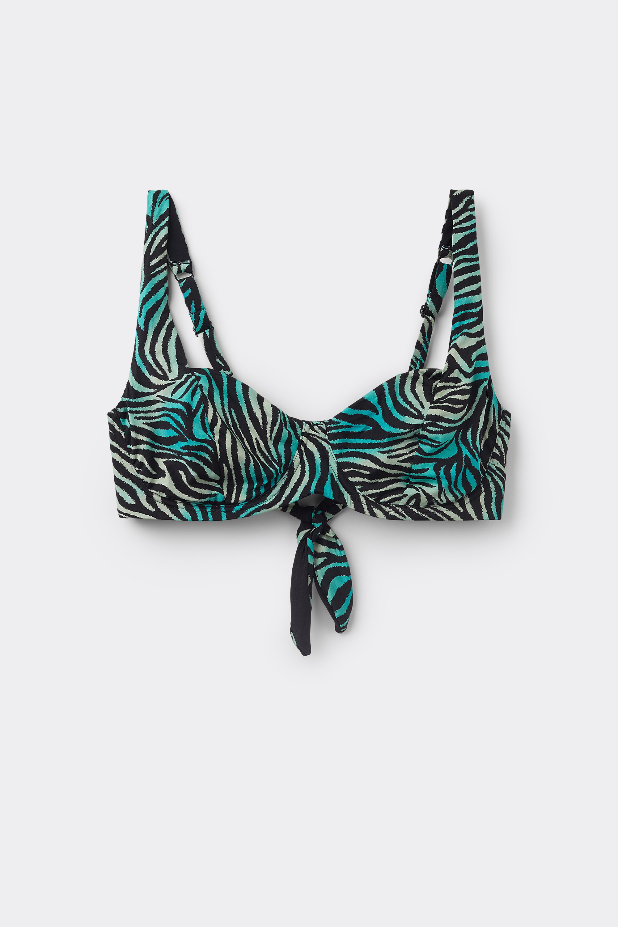 Colorful Zebra Balconette Bikini Top