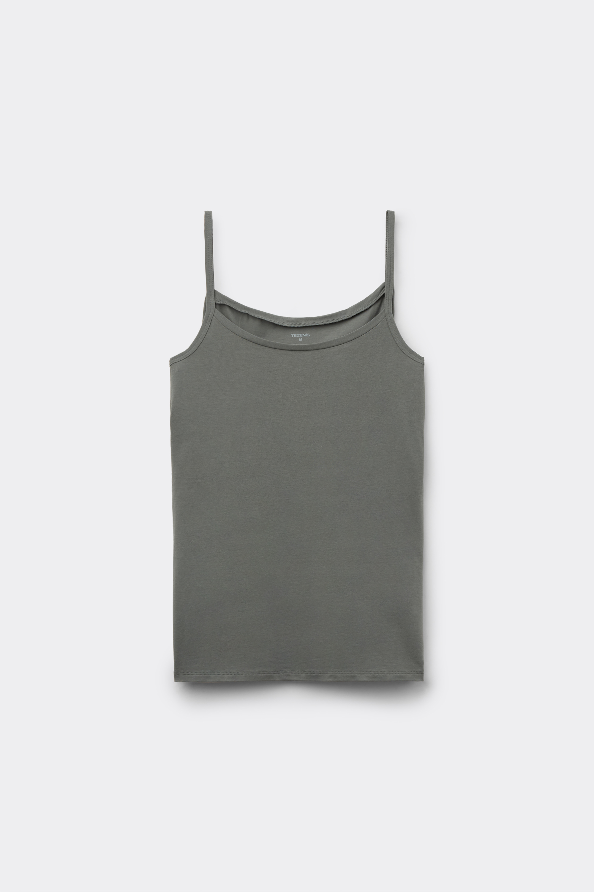 Organic Stretch Cotton Camisole with Round Neck