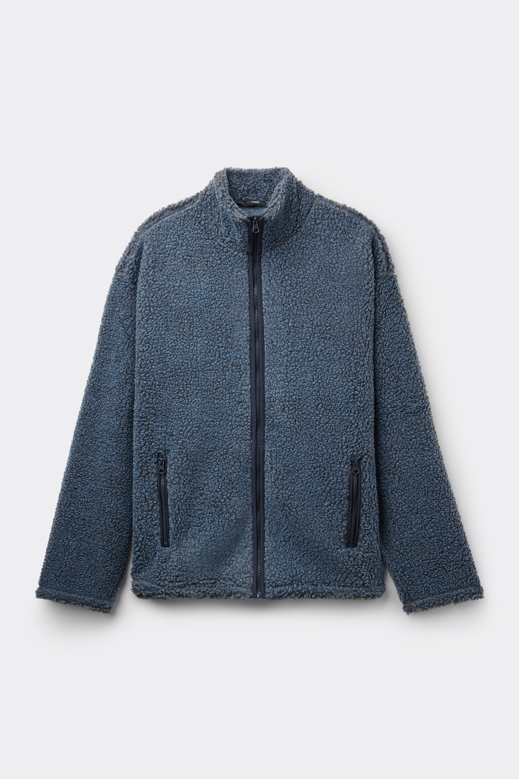 Giacca in Pile con Zip e Tasche Teddy