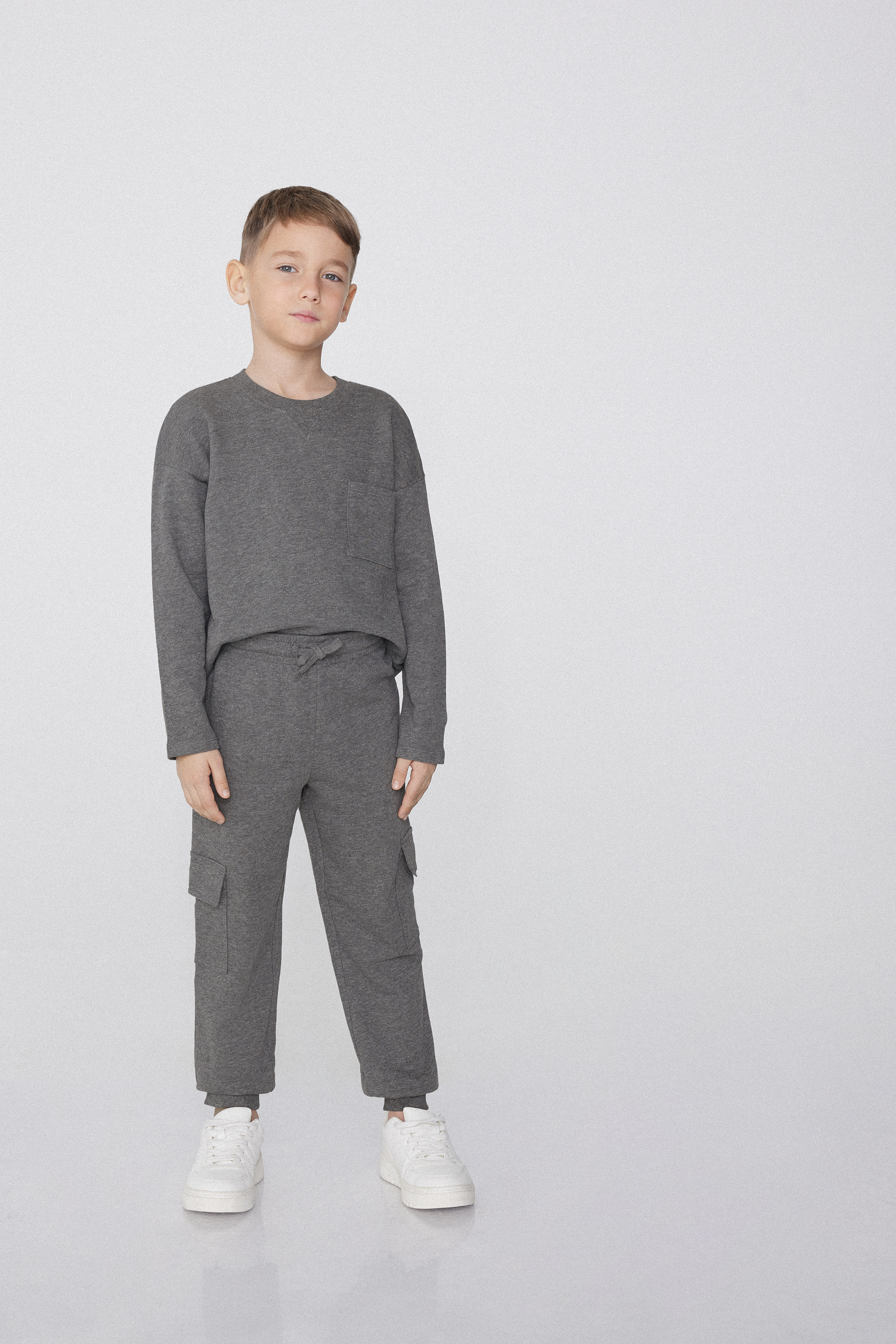 Jogging Cargo Molleton Gar&ccedil;on