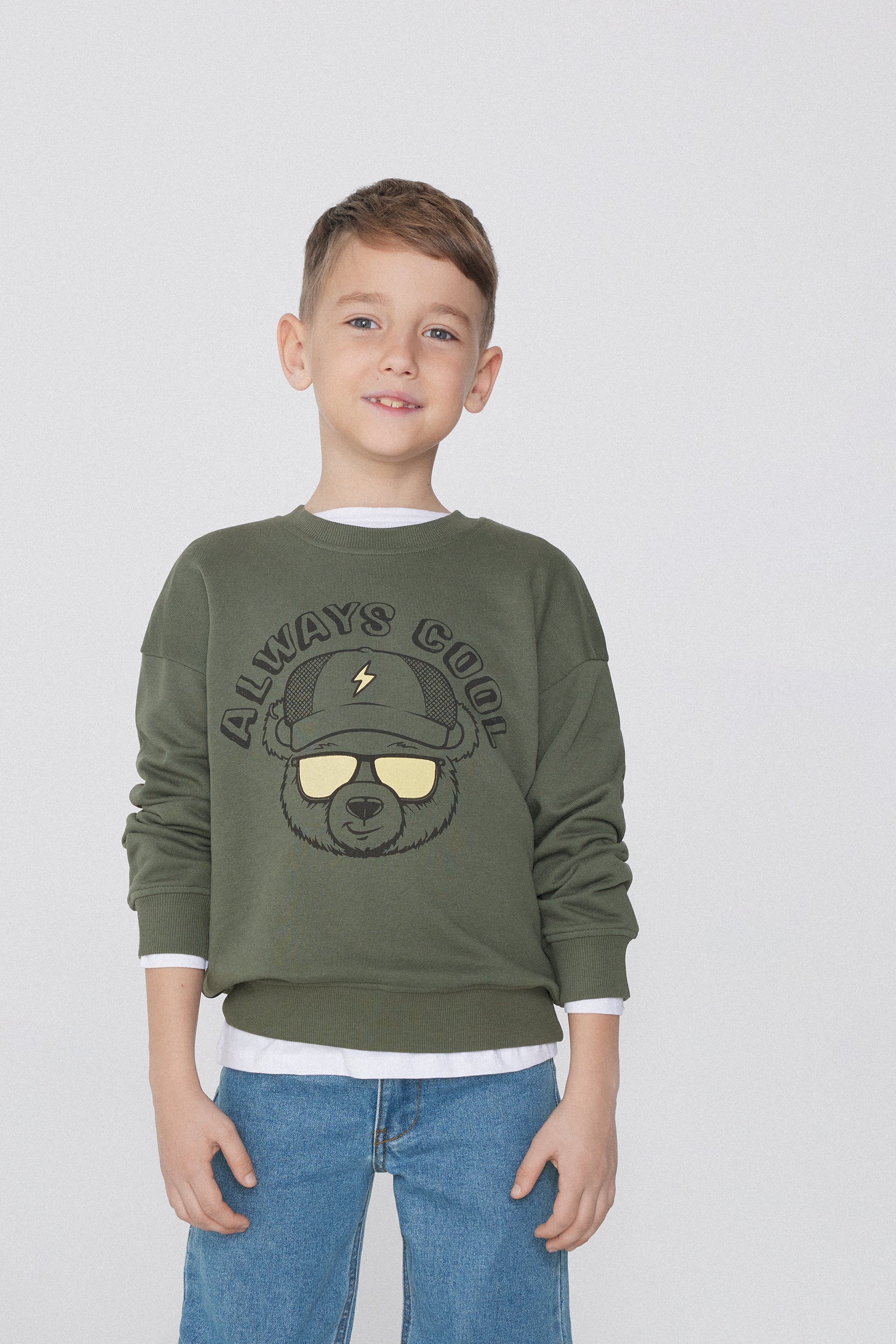 Chlapeck&aacute; Mikina s Dlouh&yacute;m Ruk&aacute;vem s Potiskem