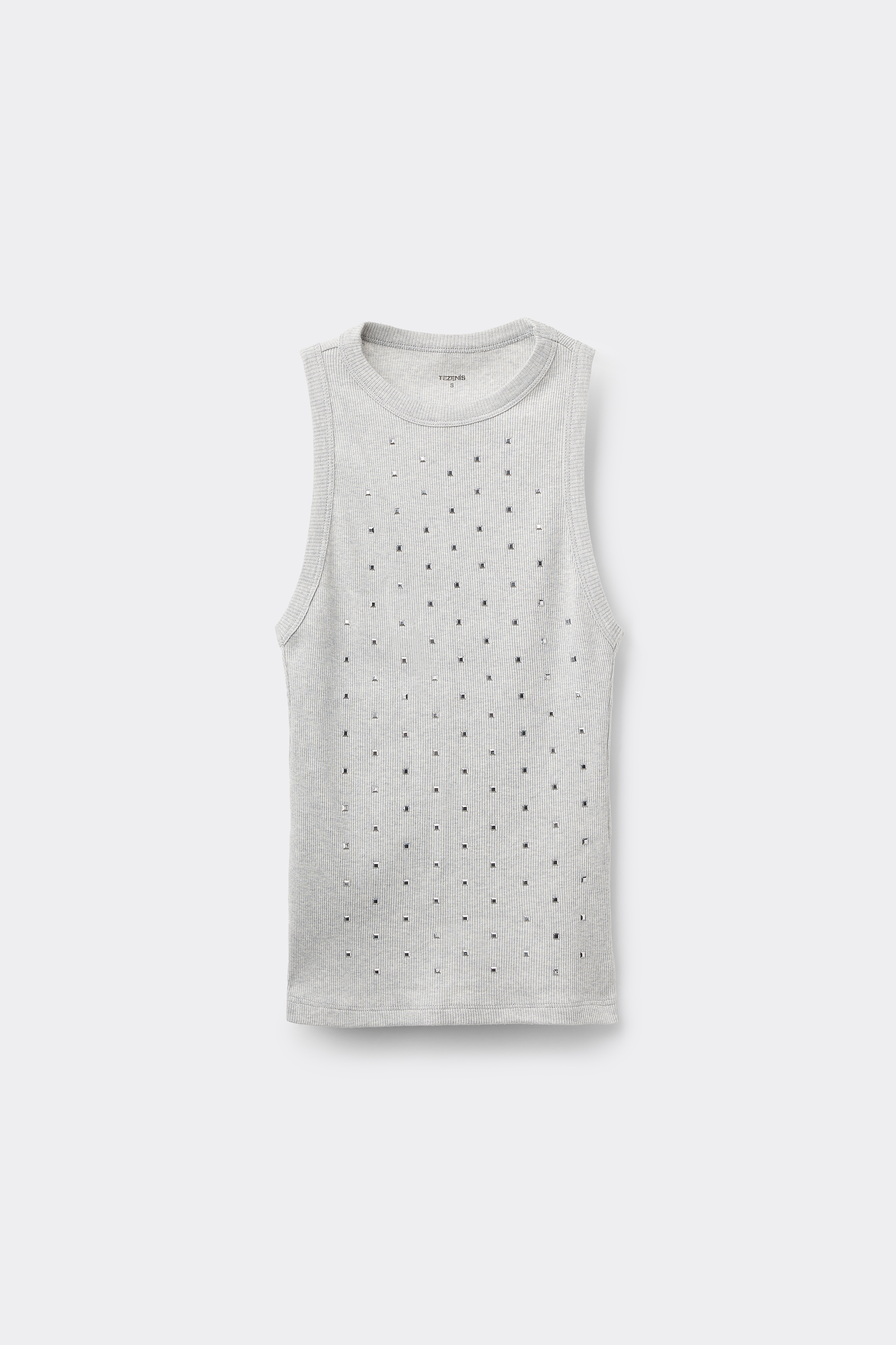 Žebrovan&eacute; T&iacute;lko s V&yacute;střihem ke Krku s Cvočky