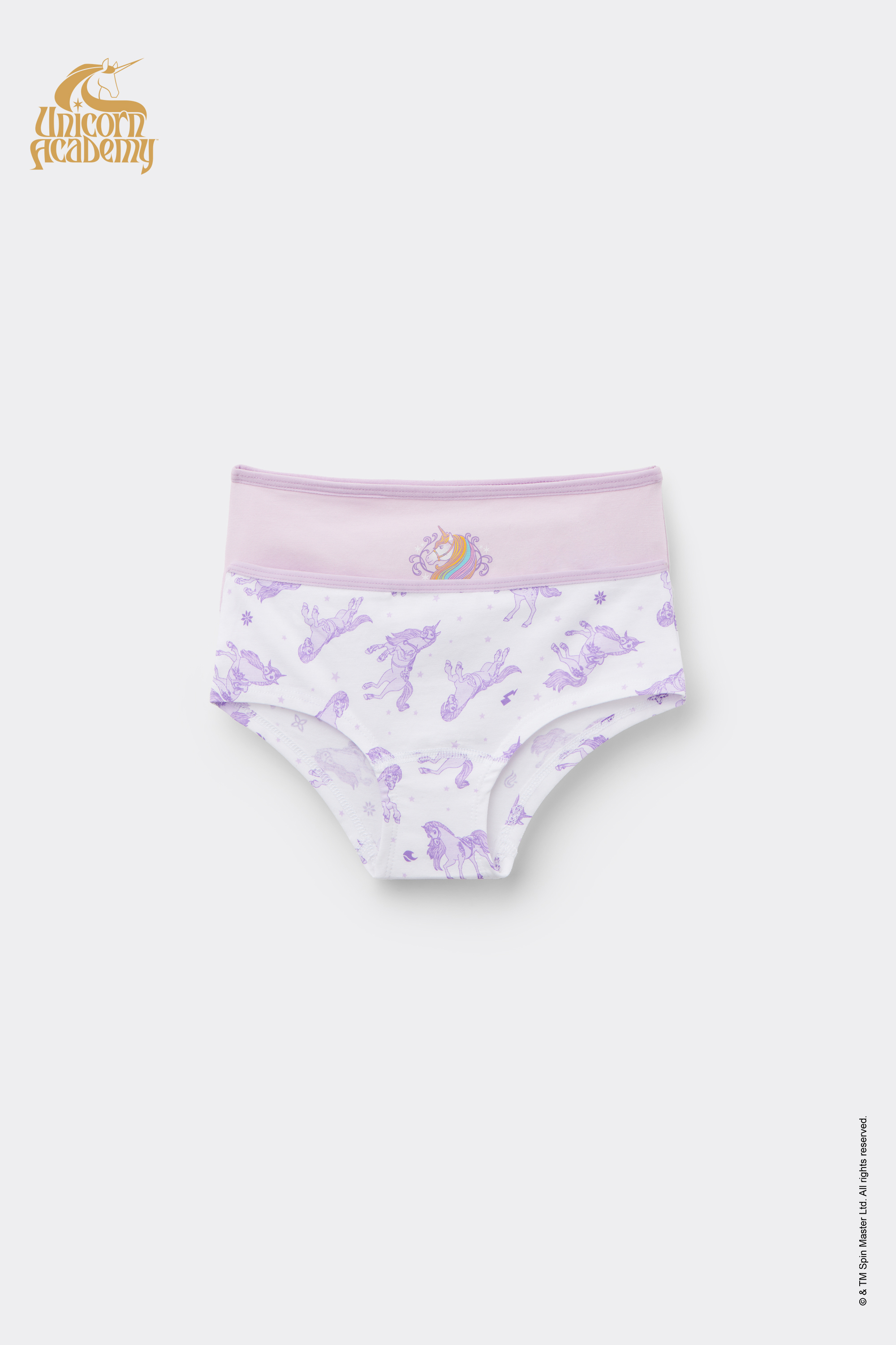 2 Pairs of Girls&rsquo; Cotton Unicorn Academy Shorts