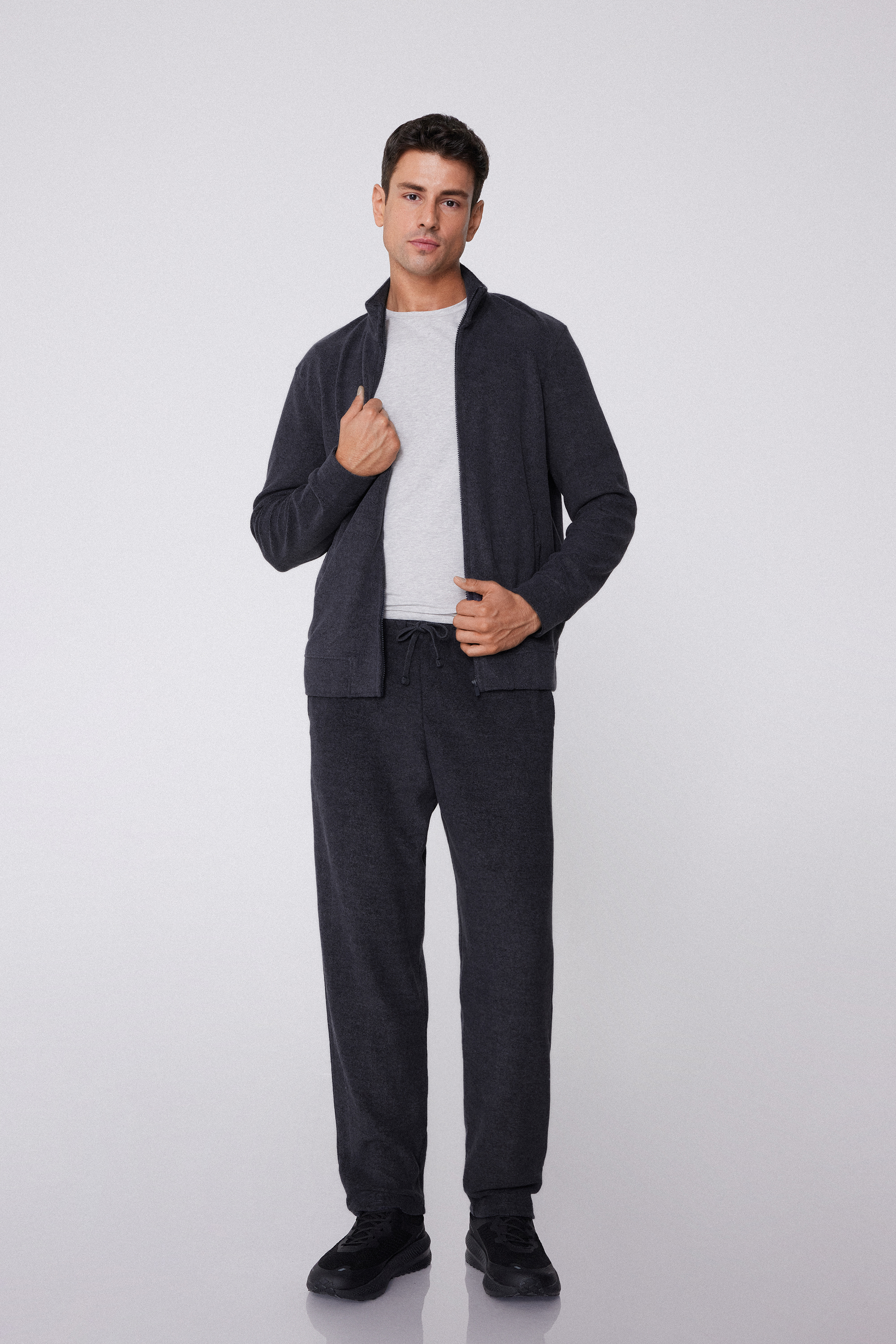 Pantaloni Lunghi Felpa Rovesciata con Tasche