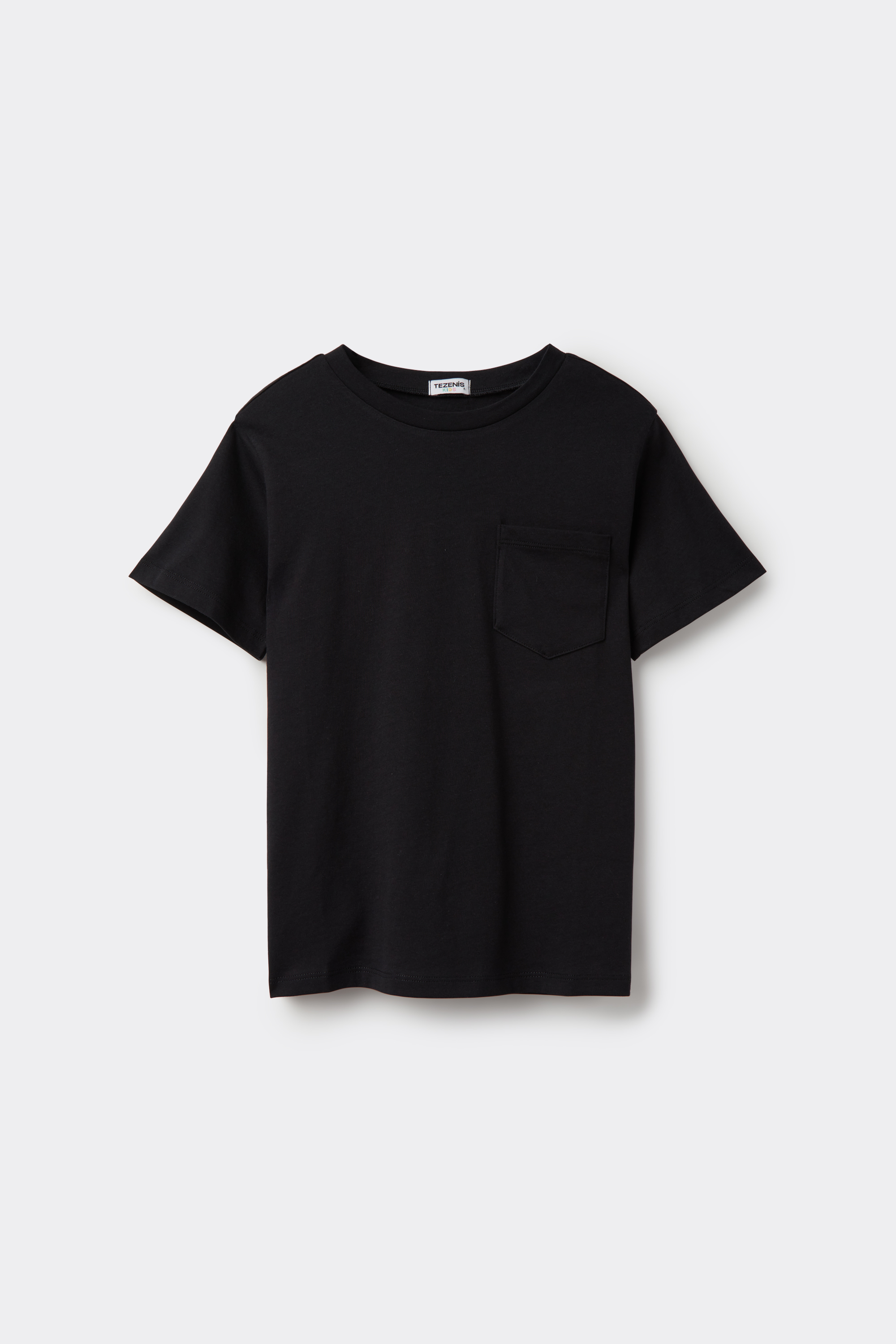 Boys&rsquo; Cotton Round Neck T-Shirt with Pocket
