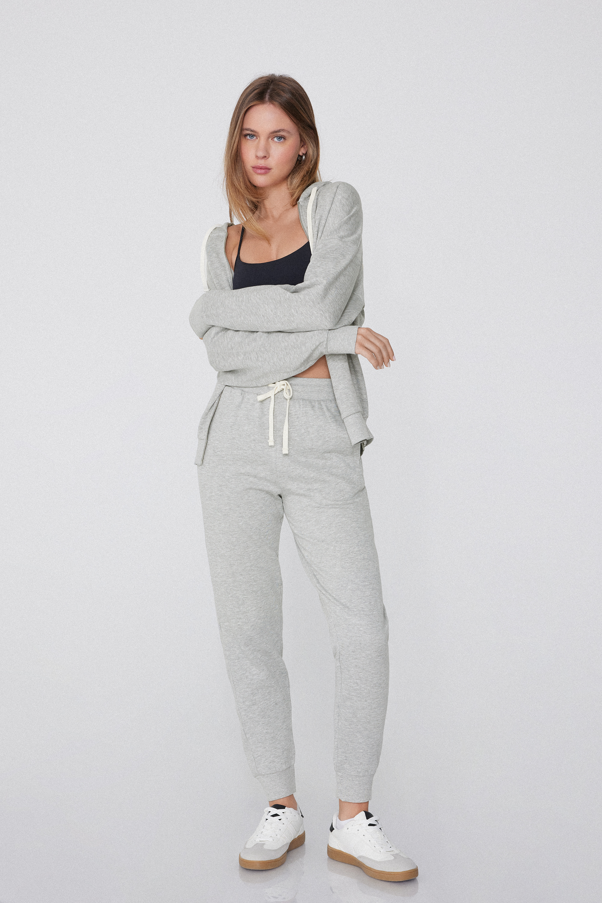 Pantaloni Felpa Pesante con Coulisse e Tasche