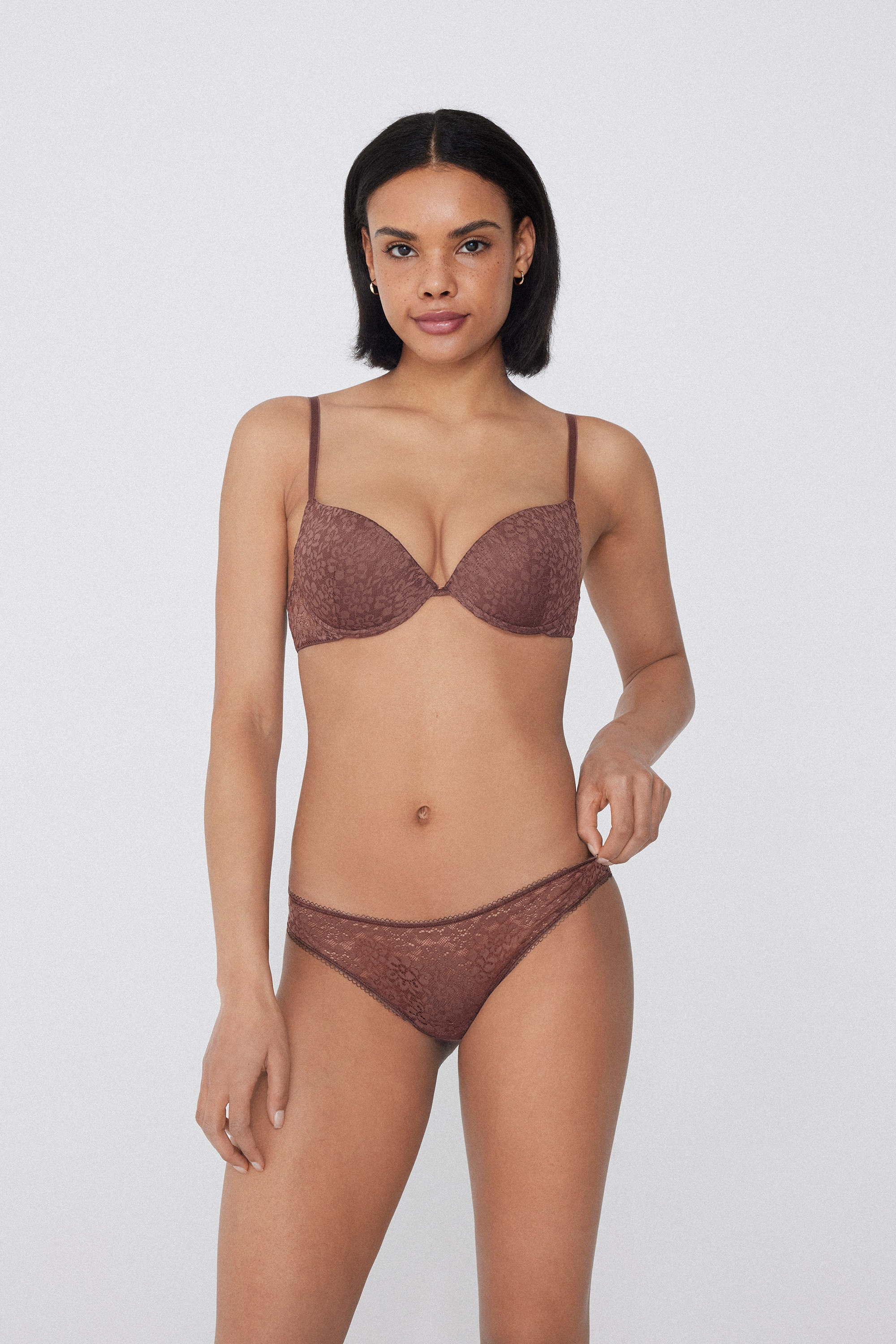 Трусики Бразильяно з Переробленого Мережива