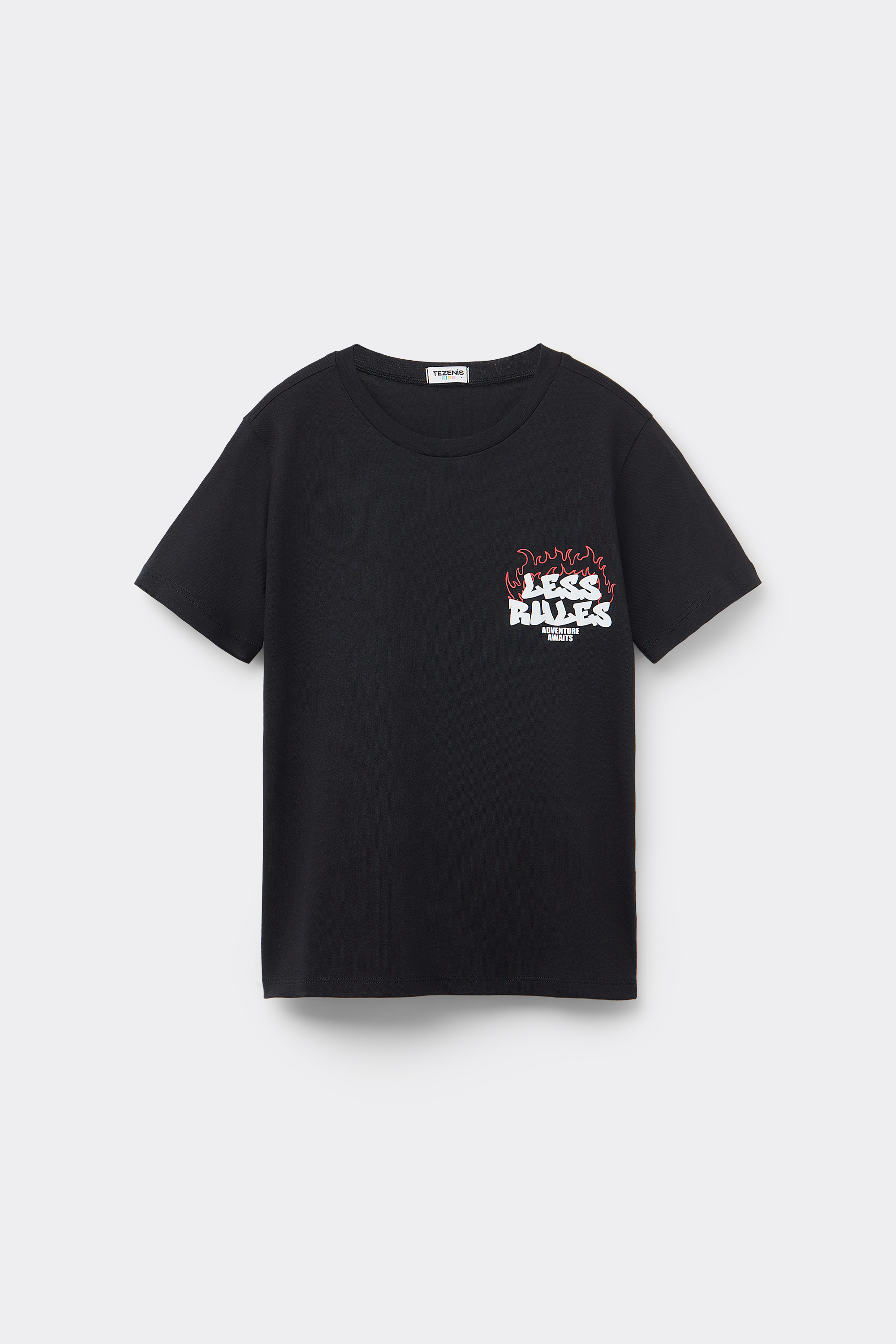 Round-Neck Printed Cotton Top