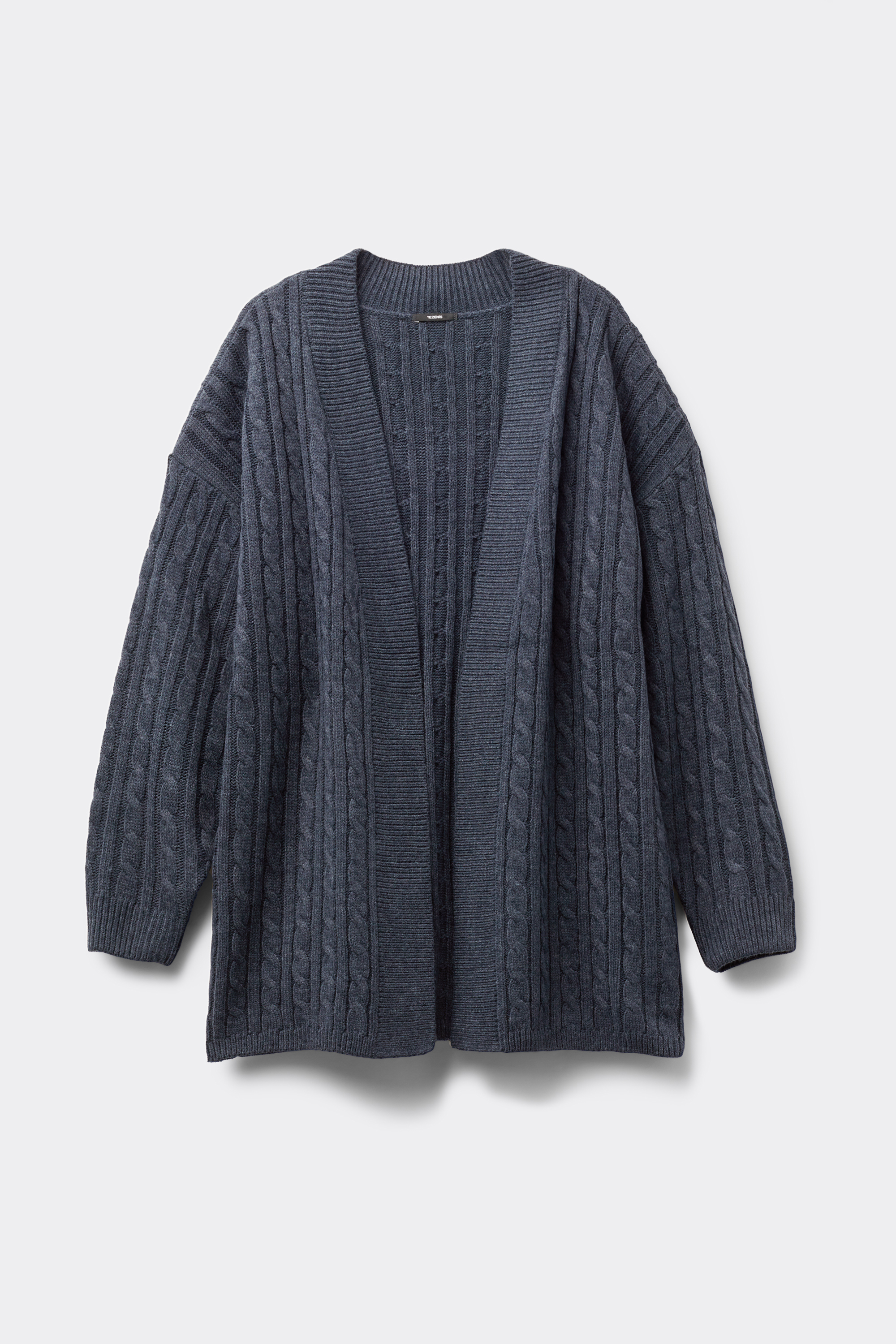 Long, Open Cable Knit Cardigan