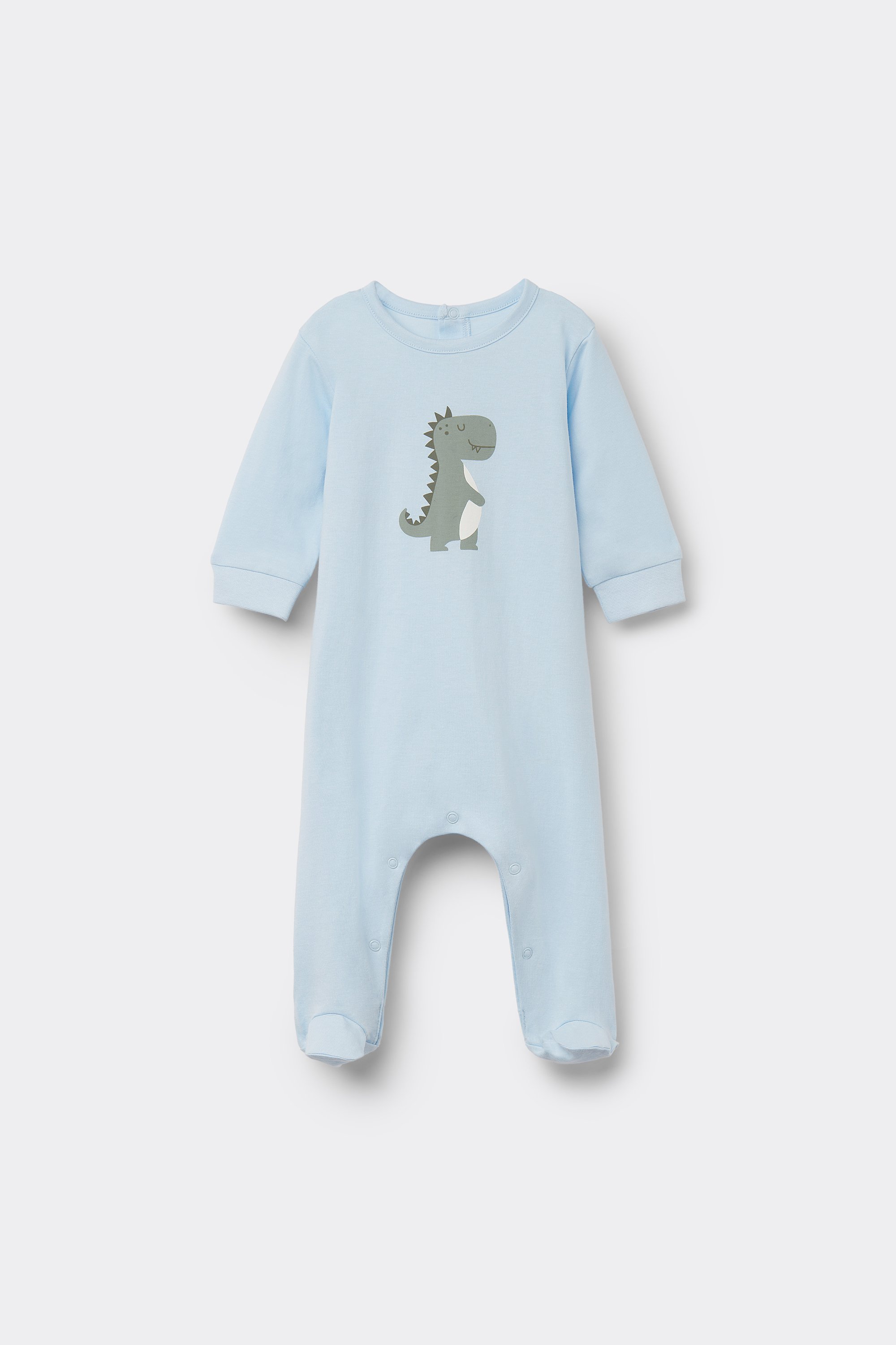 Baby Pure Cotton Playsuit with Long Sleeves and Feet