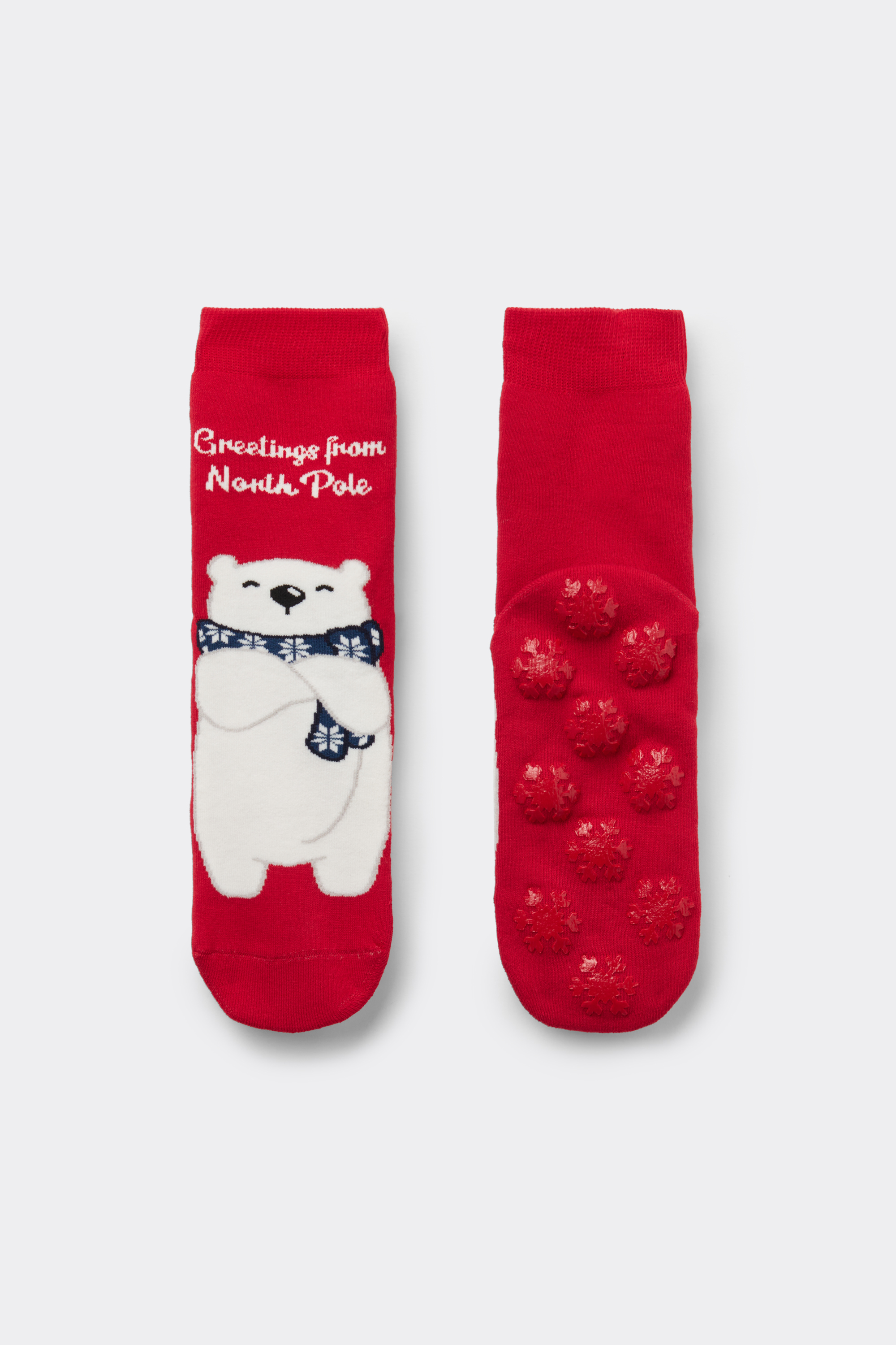 Men&rsquo;s Short Non-Slip Christmas-Print Socks