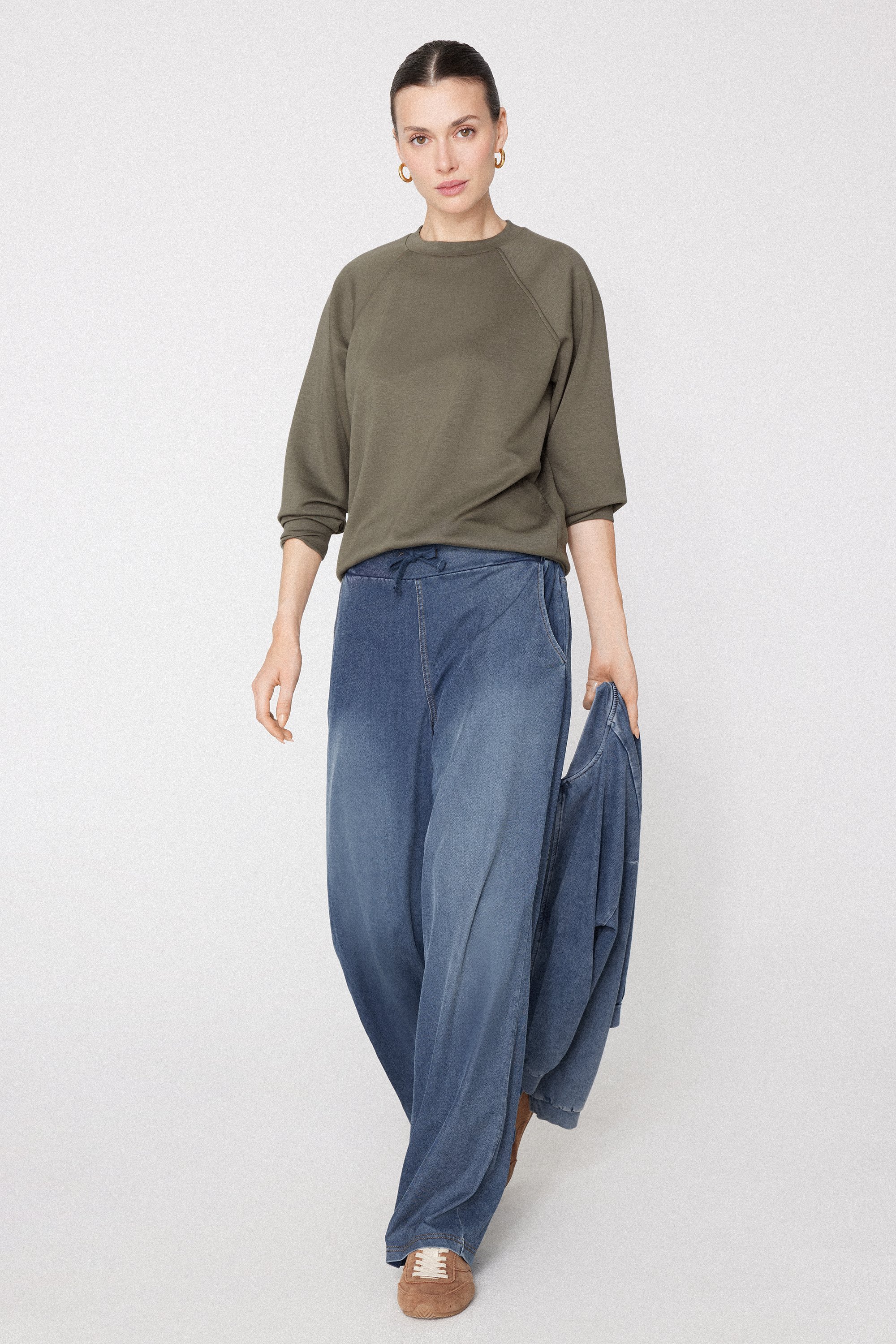 Pantal&oacute;n Palazzo de Denim Stretch