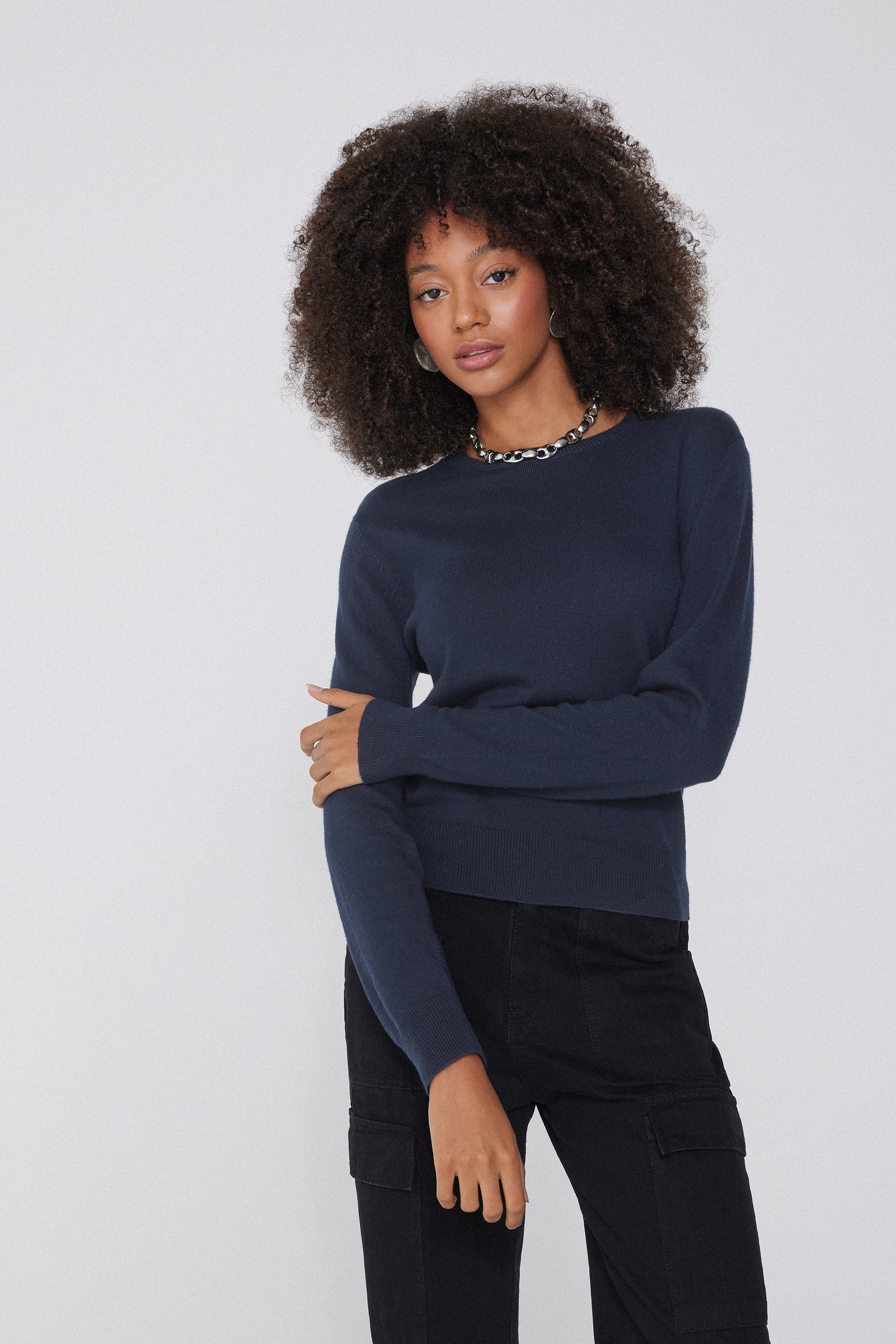 Джемпер из Плотной Смесовой Шерсти