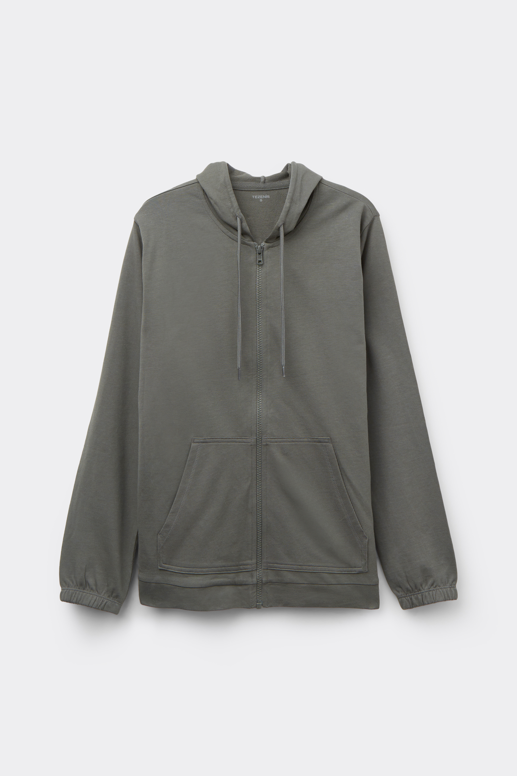 Lightweight Zip-Up Drawstring Hoodie