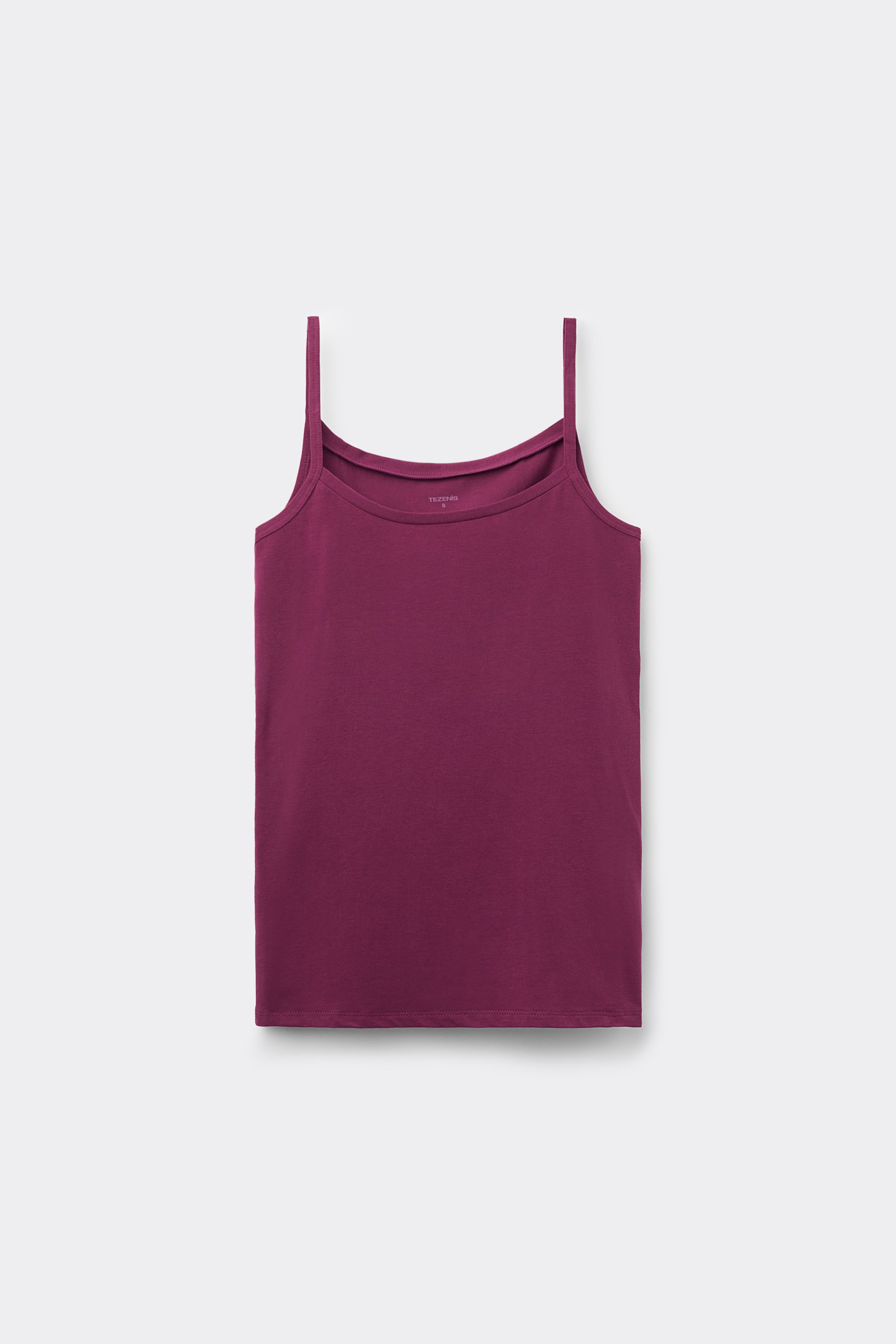 Organic Stretch Cotton Camisole with Round Neck