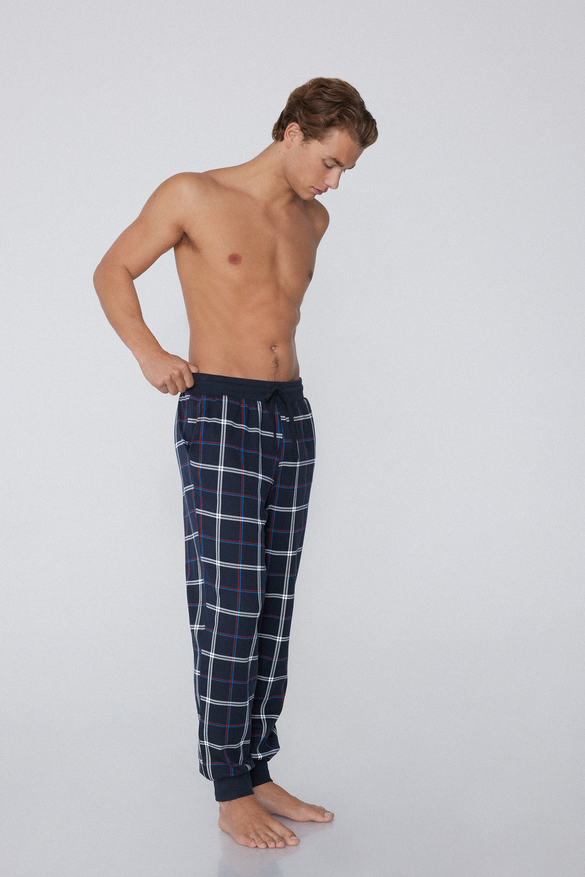 Printed Heavy Cotton Jogger Pants with Pockets
